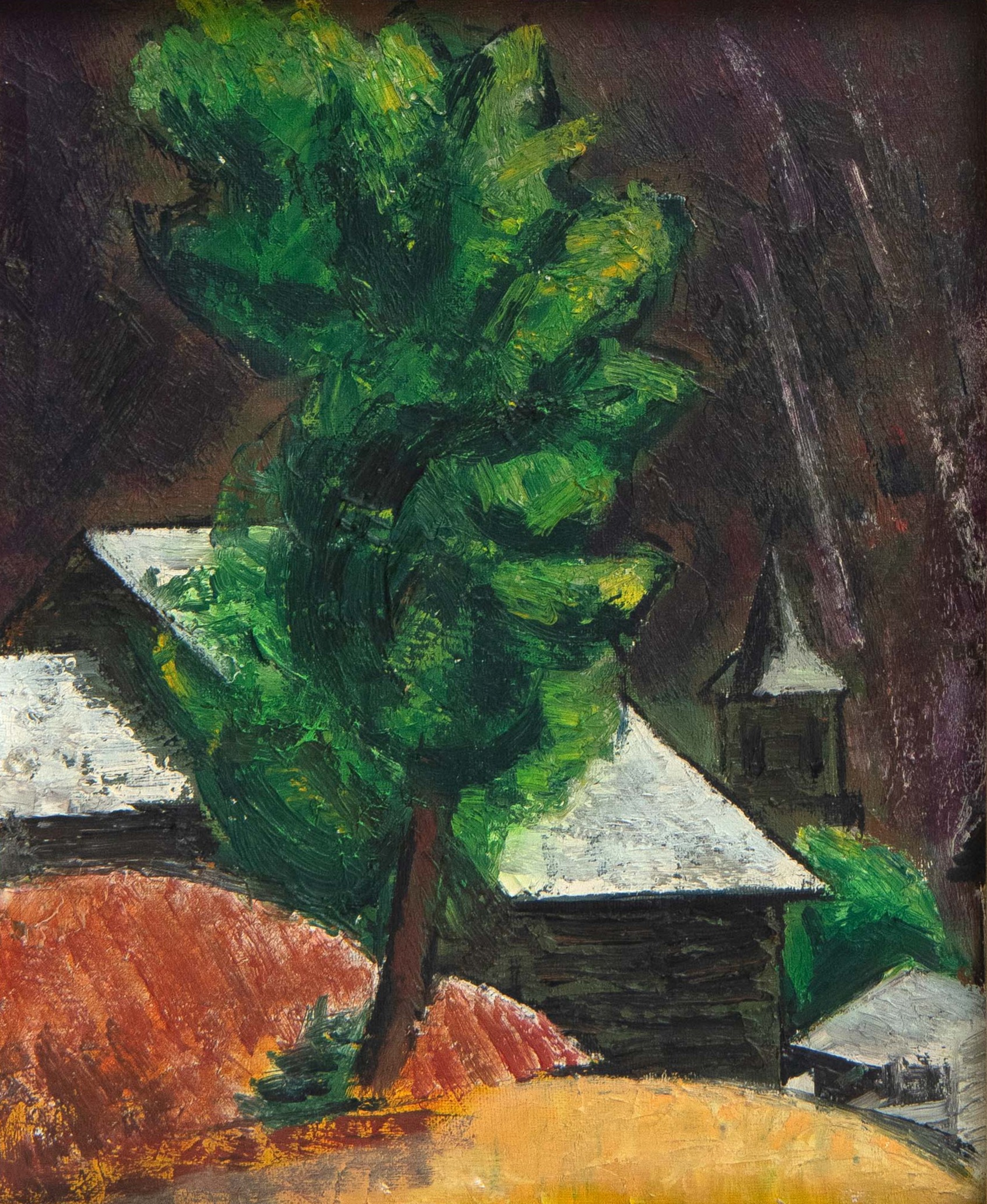 MIQUEL VILLA (Barcelona 1901-El Masnou 1988)
"Casa nevada". 1953
Óleo sobre lienzo
Firmado, fechado...