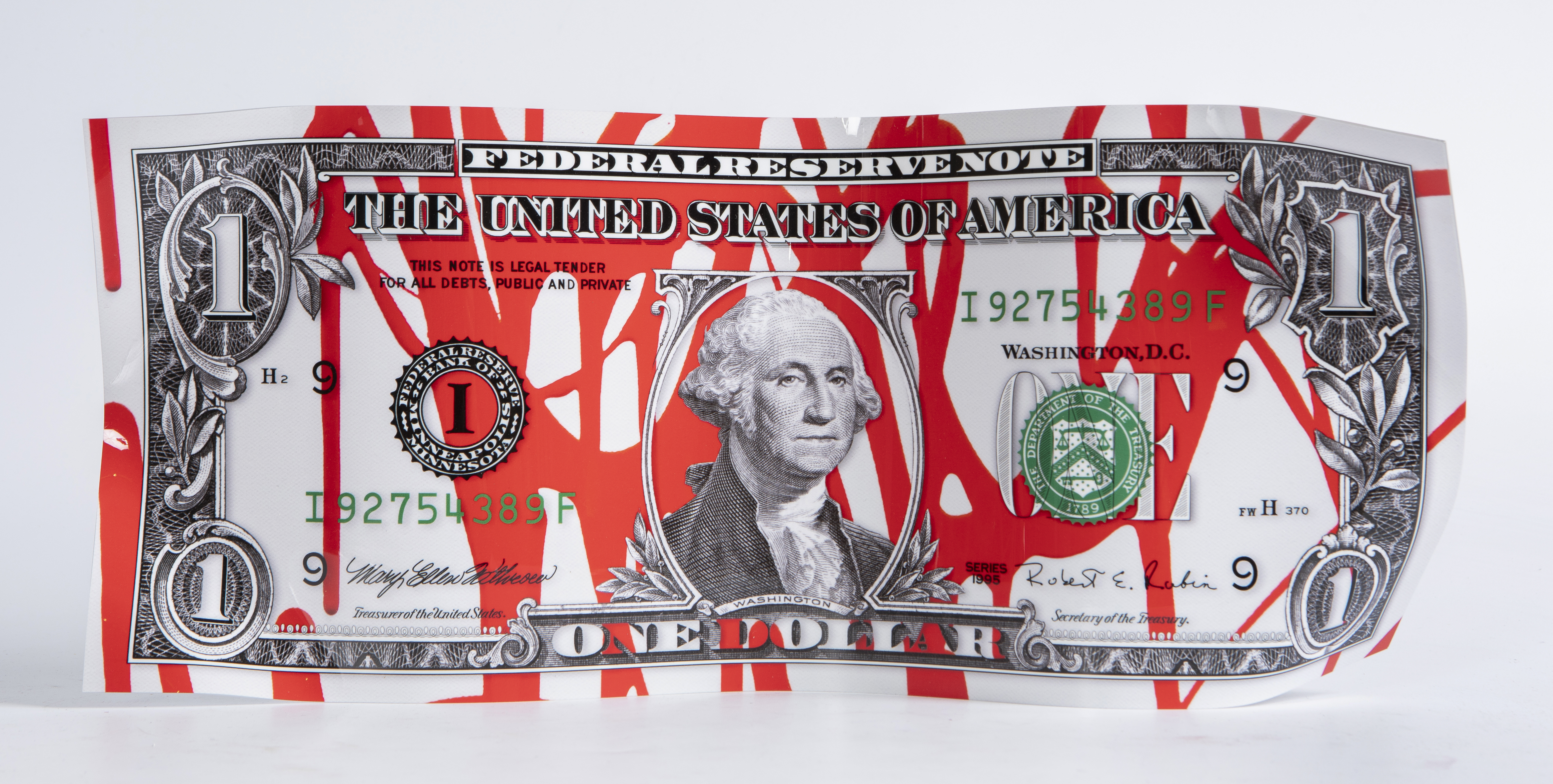 KARL LAGASSE (París 1981)
"One Dollar flow". 2022
Grabado en aluminio y barniz
Numerado 11/50
Firma...
