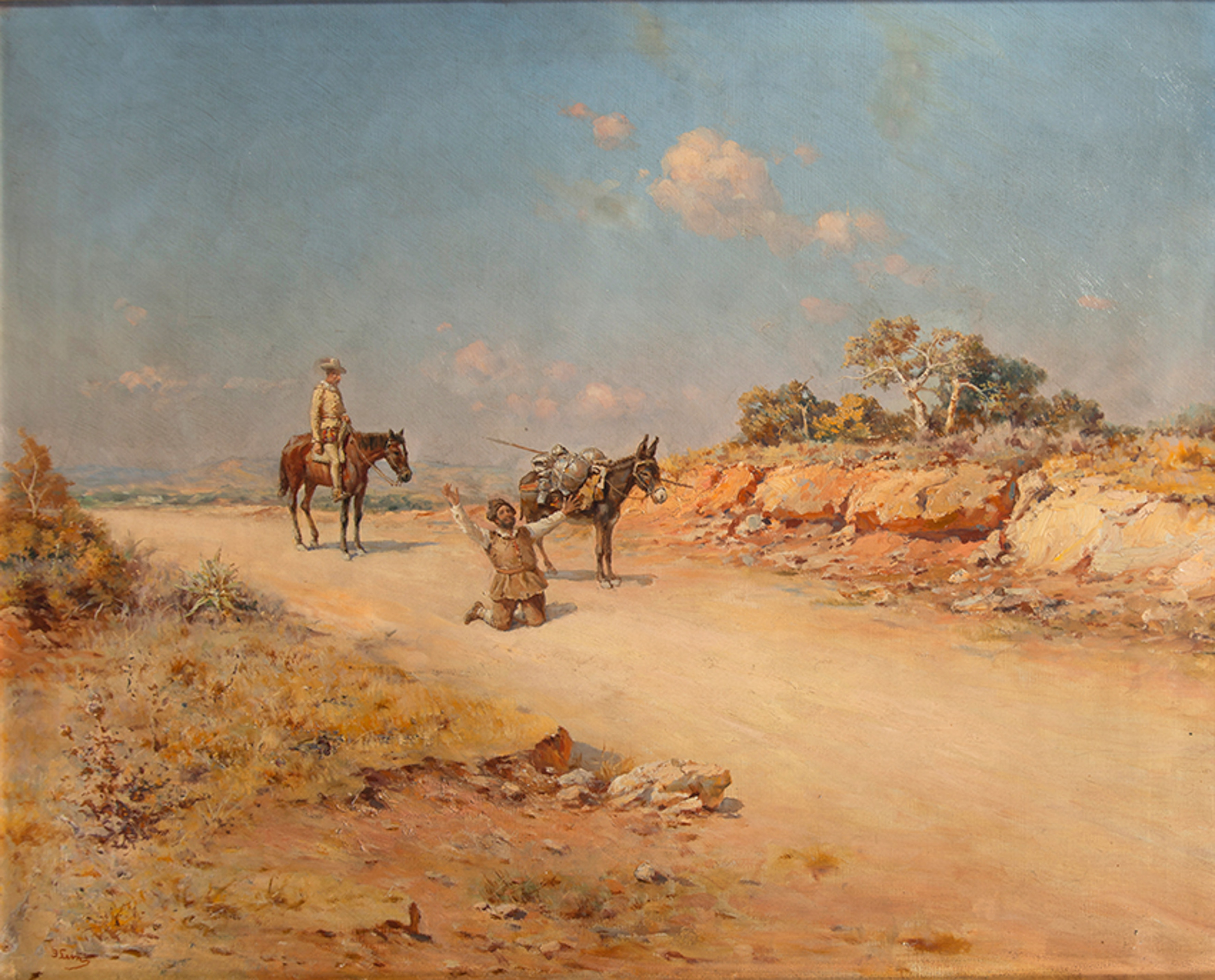 ESCUELA ESPAÑOLA S. XIX
“Escena de Don Quijote”
Óleo sobre lienzo.