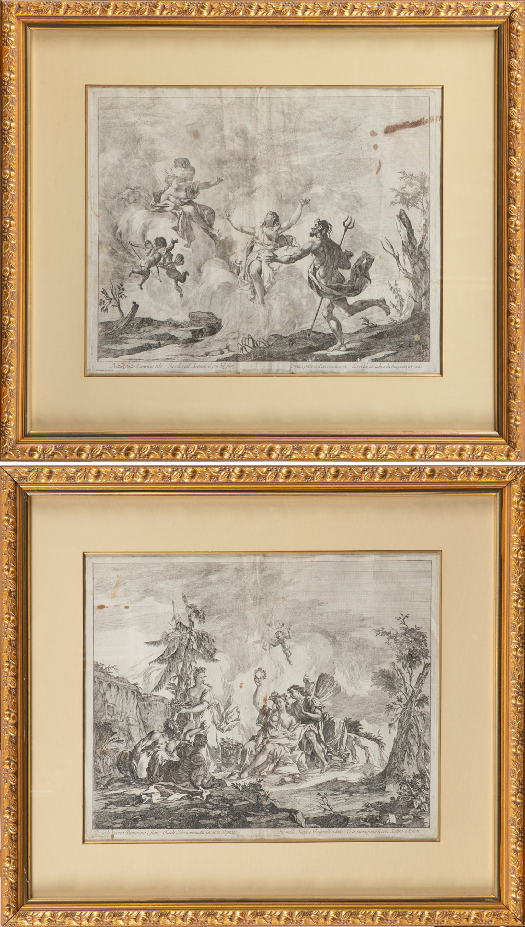 JACOPO GUARANA (Verona, 1720-Venecia, 1808"
"Céfalo y Aretura" y "Flora y Céfiro