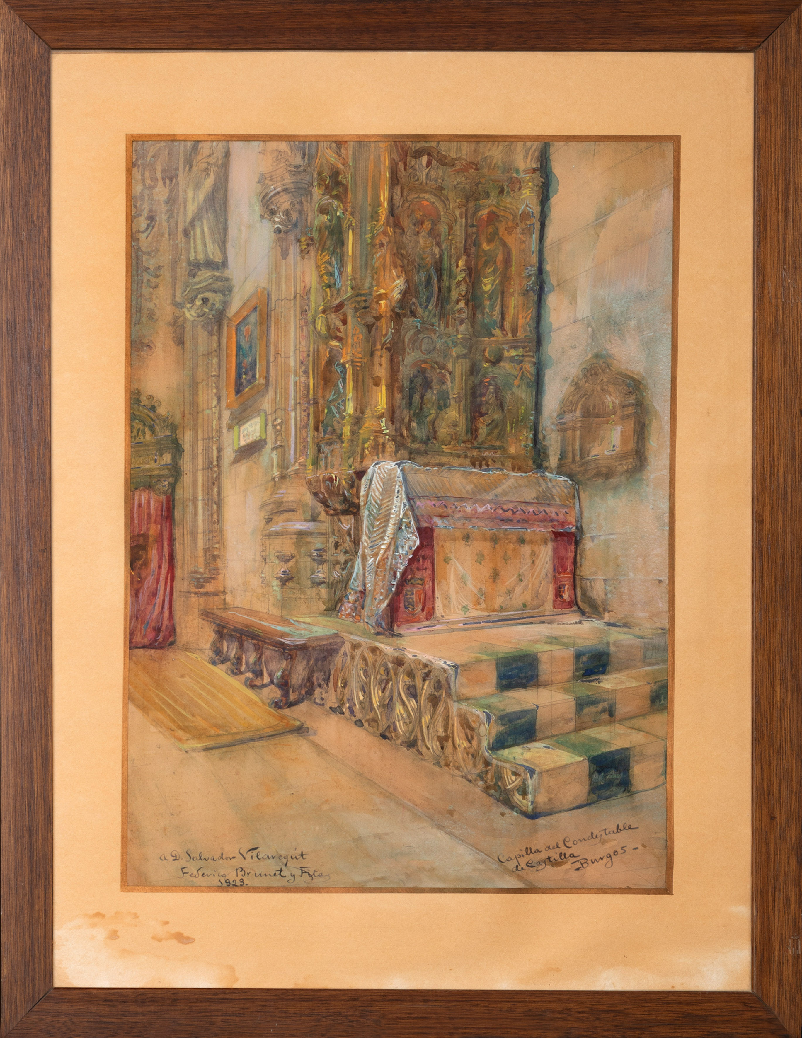 FREDERIC BRUNET i FITA (Barcelona, 1873-1929)
"Capilla del Condestable de la catedral de...