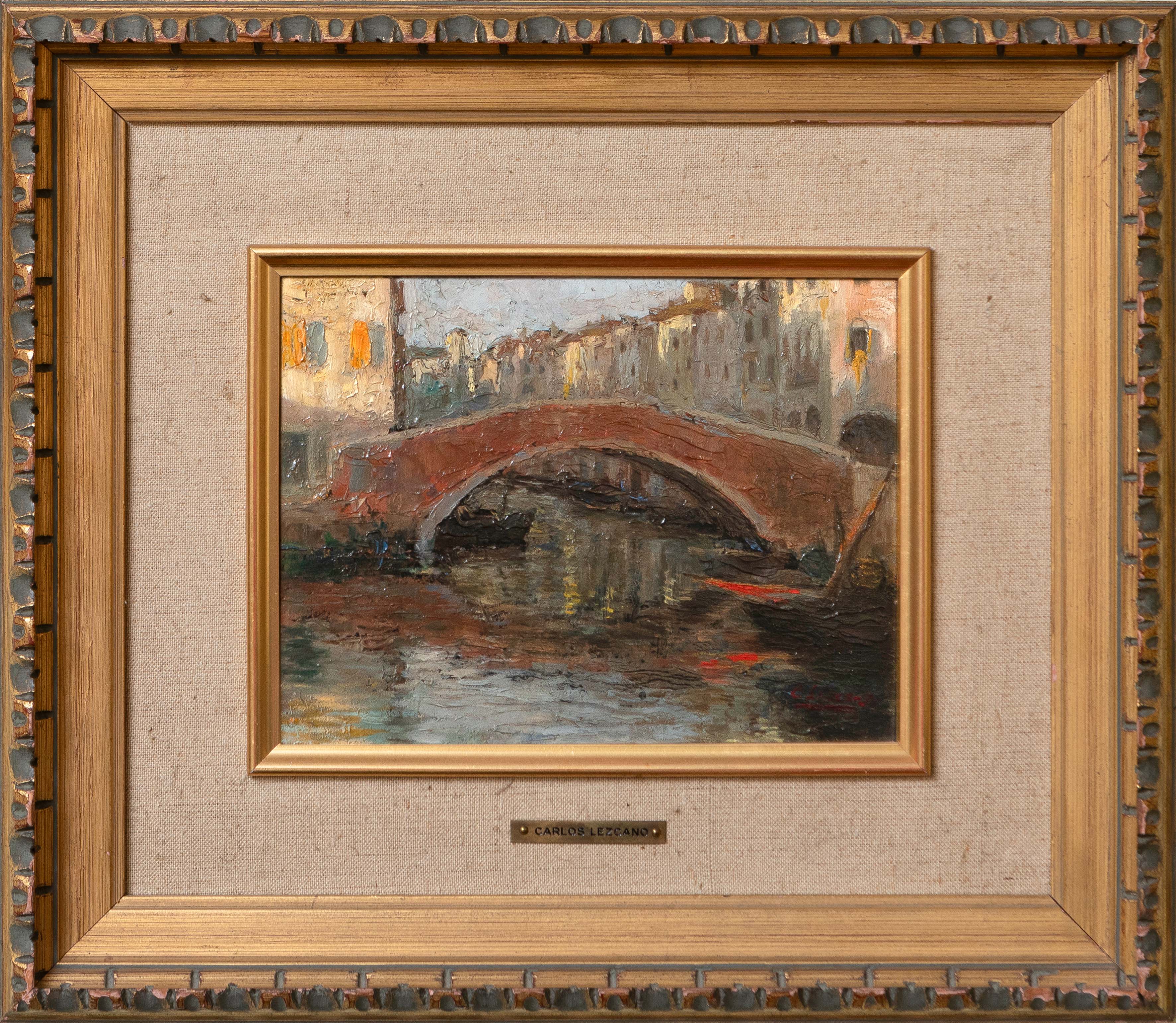 CARLOS LEZCANO (Madrid, 1870-1929)
"Venecia"
Óleo sobre lienzo.
Medidas: 20 x 26 cm.
