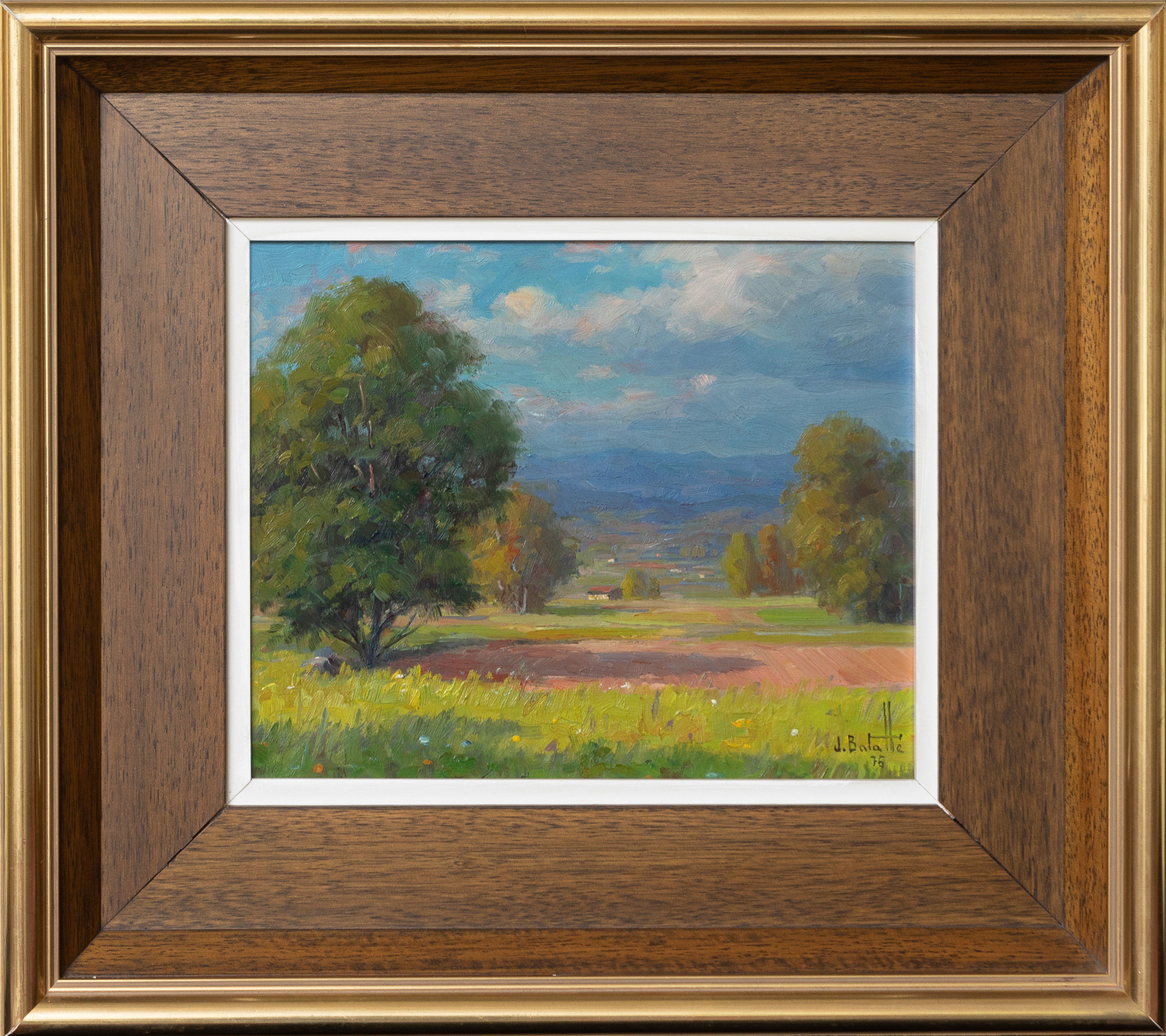 JULI BATALLÉ i MURLA (Sant Esteve d'en Bas 1926-Olot 2010)
"Valle del Tiétar" 
Óleo sobre...