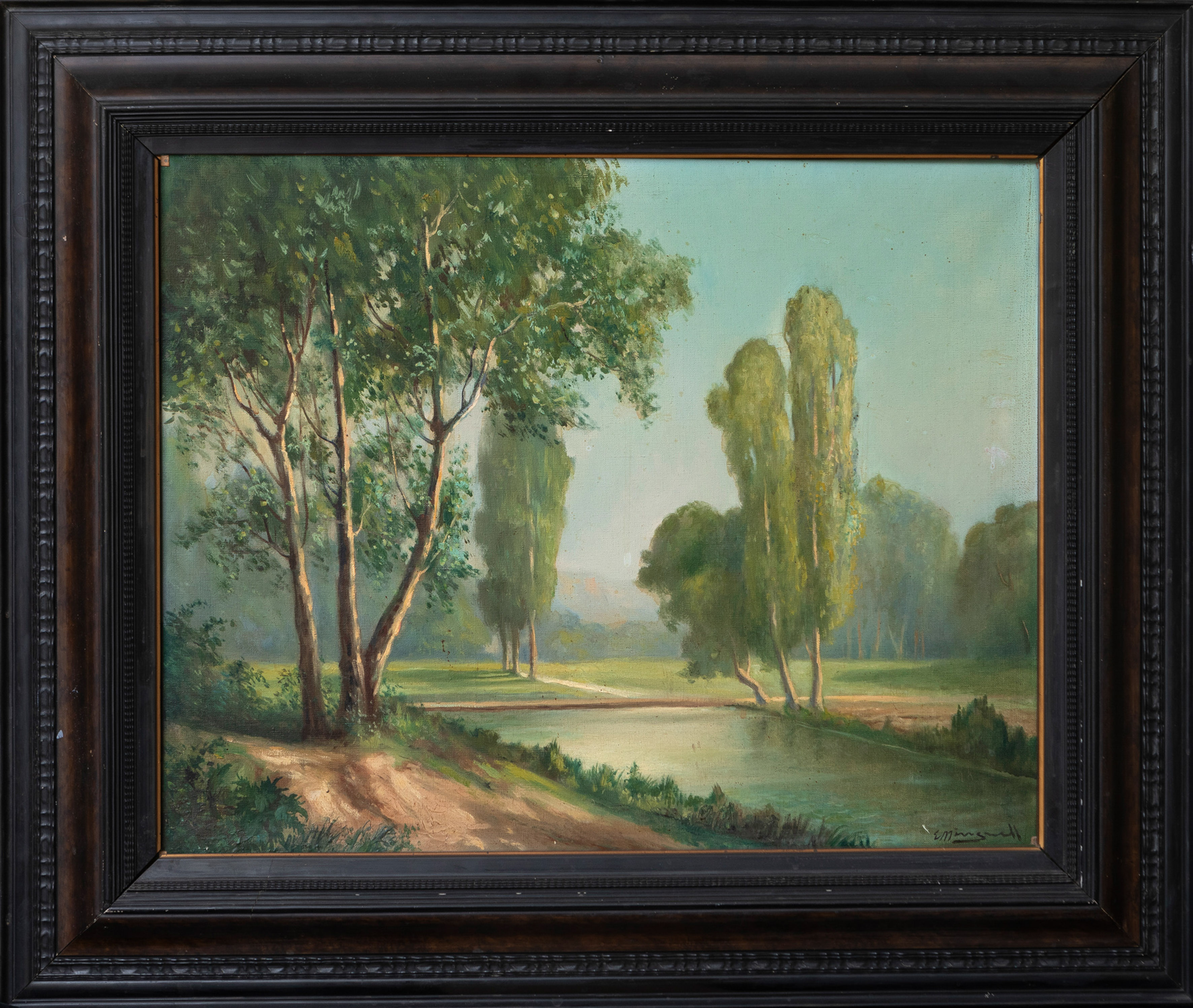 JAUME MINGUELL i MIRET (Tárrega, 1922-1991)
"El río Fluvia a su paso por Olot"
Óleo sobre...