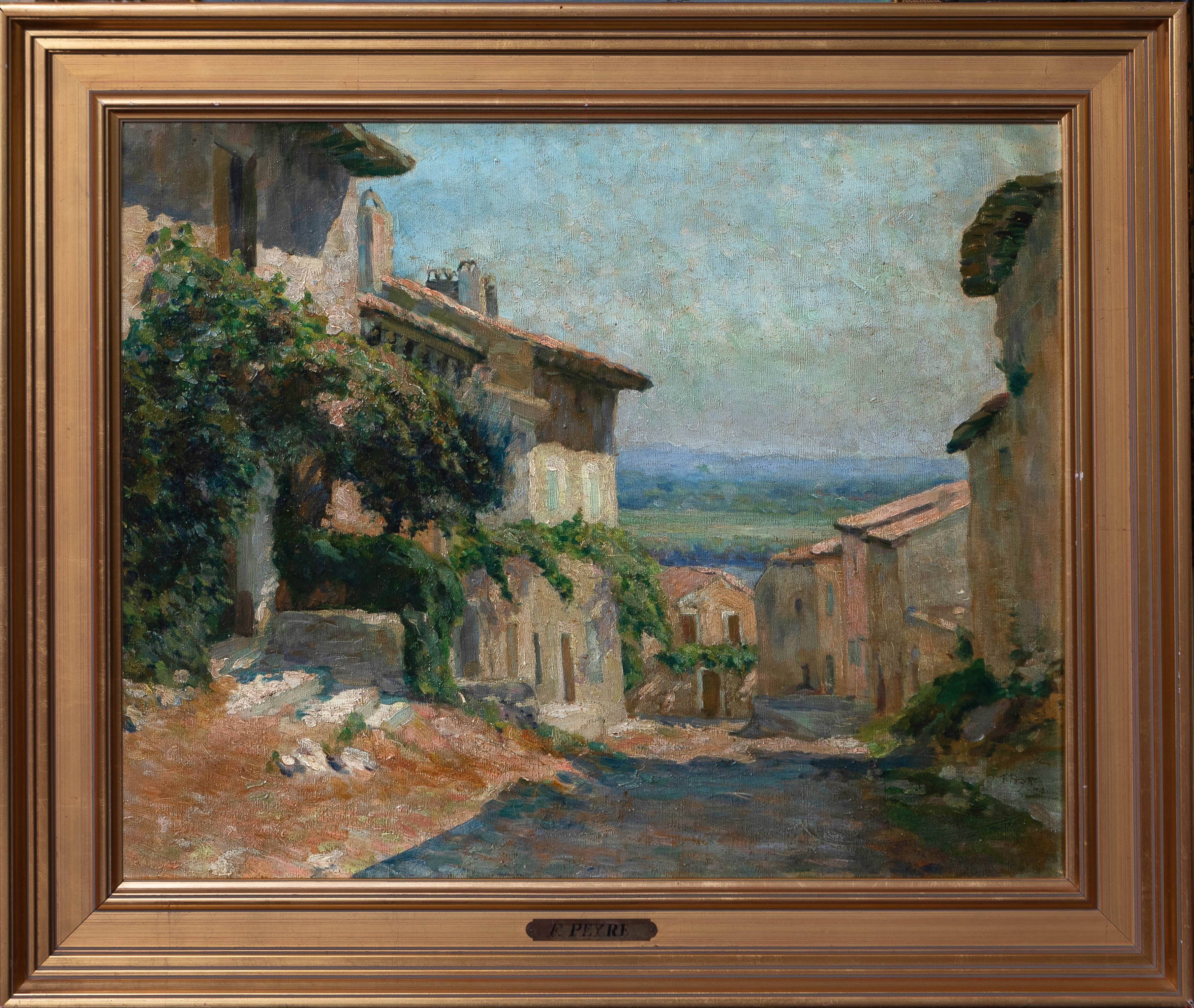 F. PEYRE (S. XIX-XX)
"Calle de un pueblo gallego"
Óleo sobre lienzo.
Medidas: 49 x 60 cm.