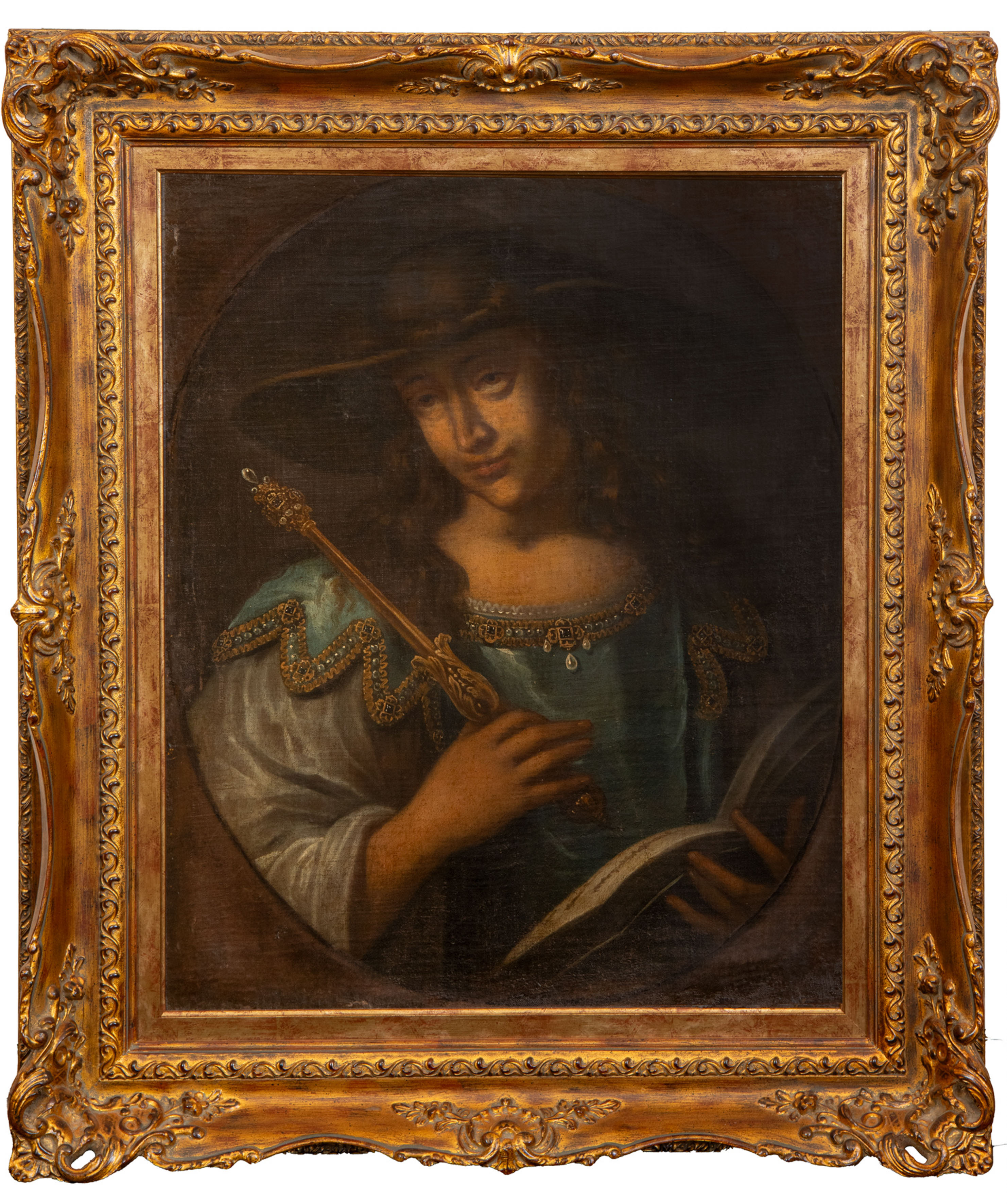 ESCUELA COLONIAL S, XVIII
"Ángel" 
Óleo sobre lienzo. 
Medidas: 65 x 50 cm.