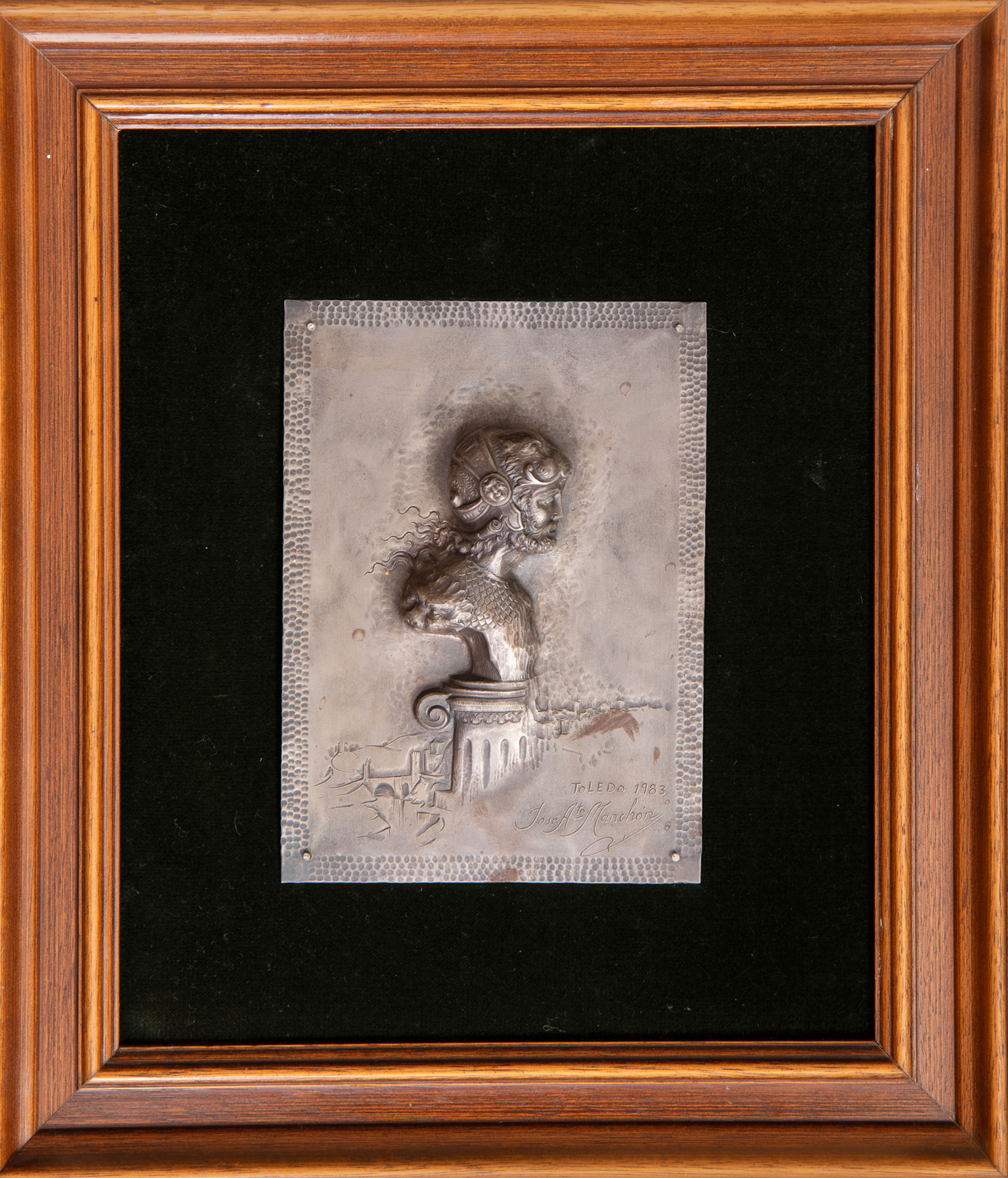 ESCUELA TOLEDANA, S. XIX
"Busto de guerrero clásico"