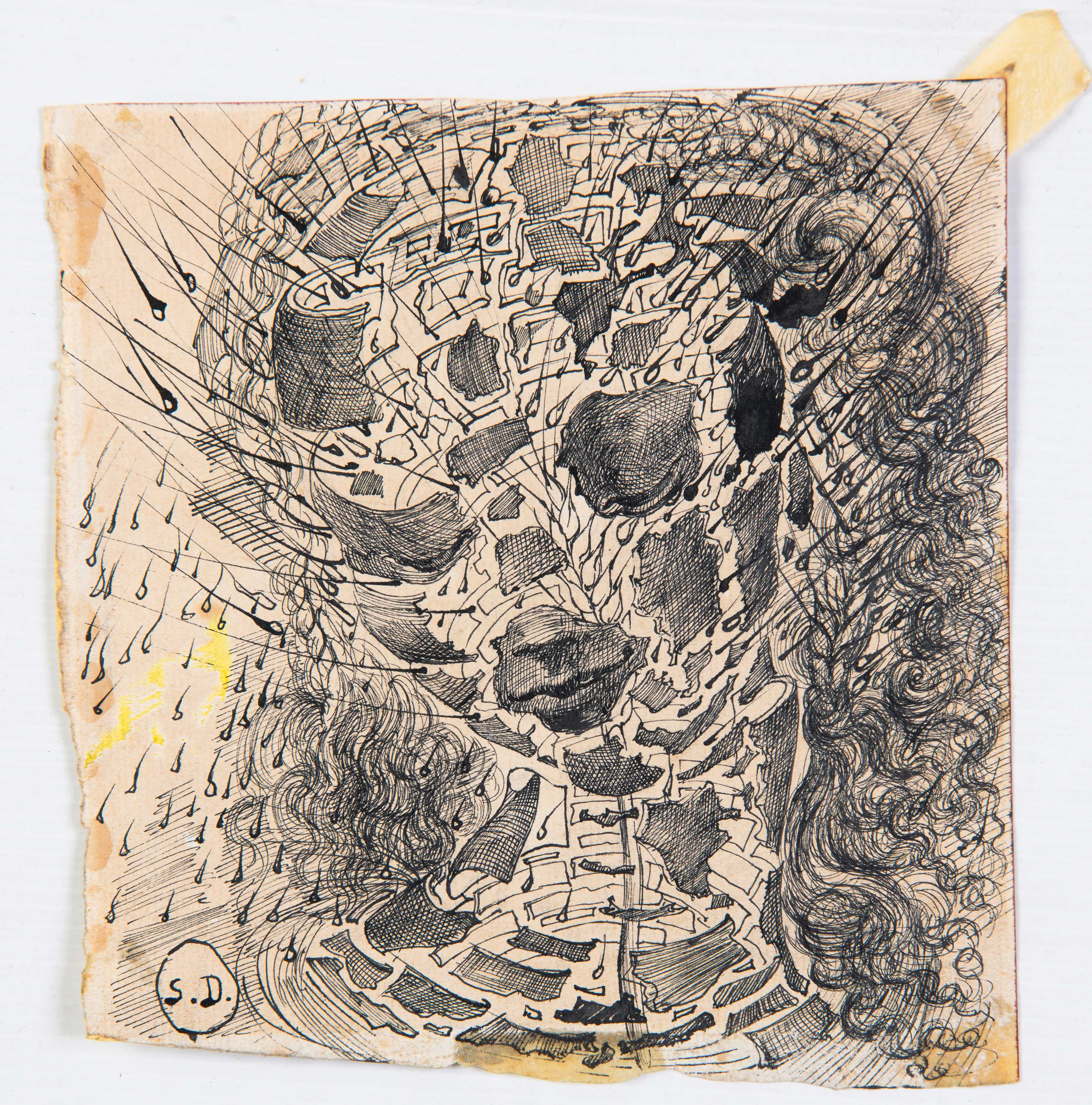 SALVADOR DALÍ (Figueras 1904-1989)
"Cabeza rafaelesca estallando". c. 1951
Tinta sobre...