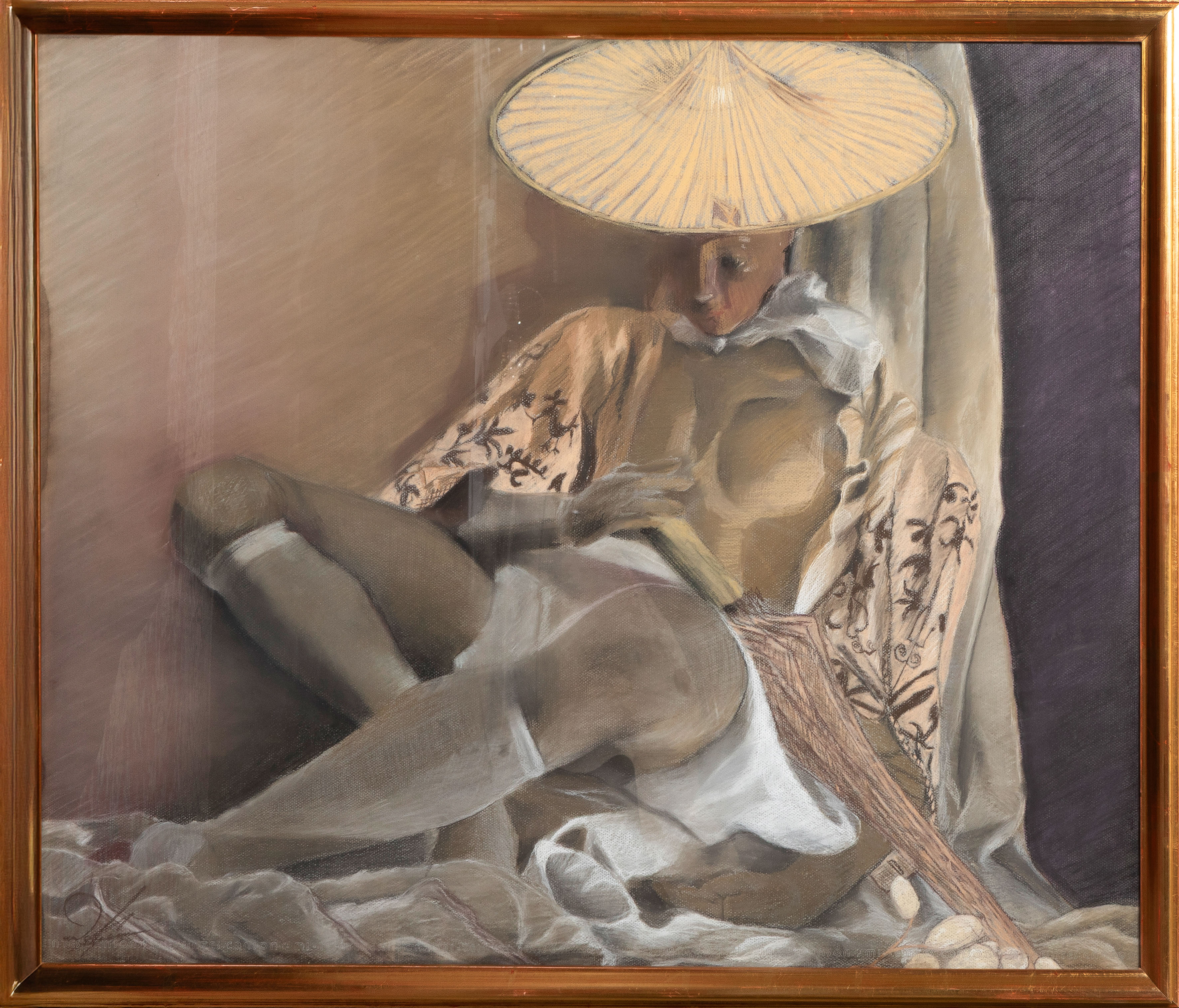 ESCUELA ORIENTALISTA, S. XX
“Mujer dormida”
Pastel sobre papel.
Medidas: 80 x 100 cm.
