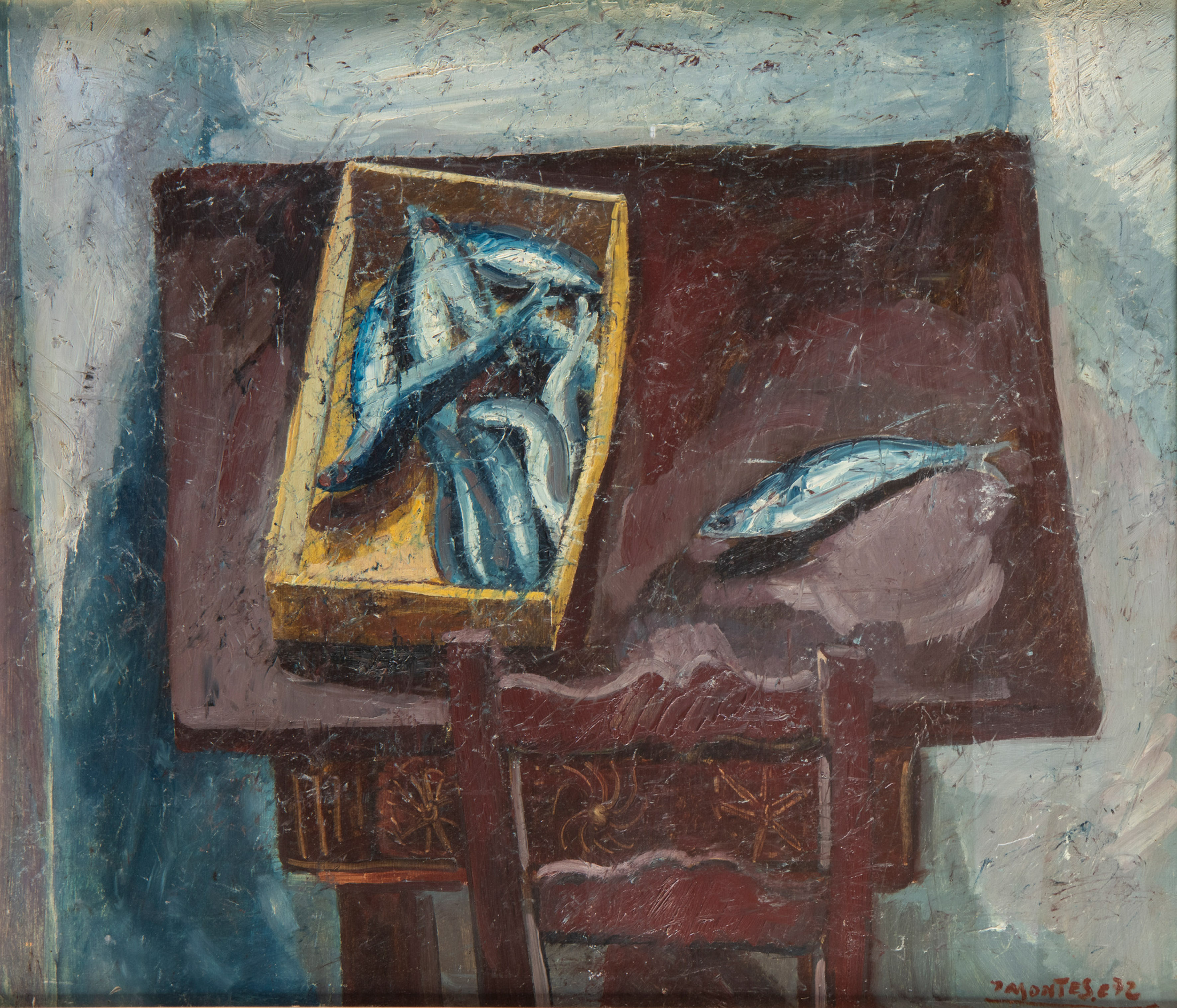 JESÚS MONTES IRIBARREN (Irún 1940)
Sardinas. 1972
Óleo sobre tabla
Firmado y fechado 1972
Medidas:...