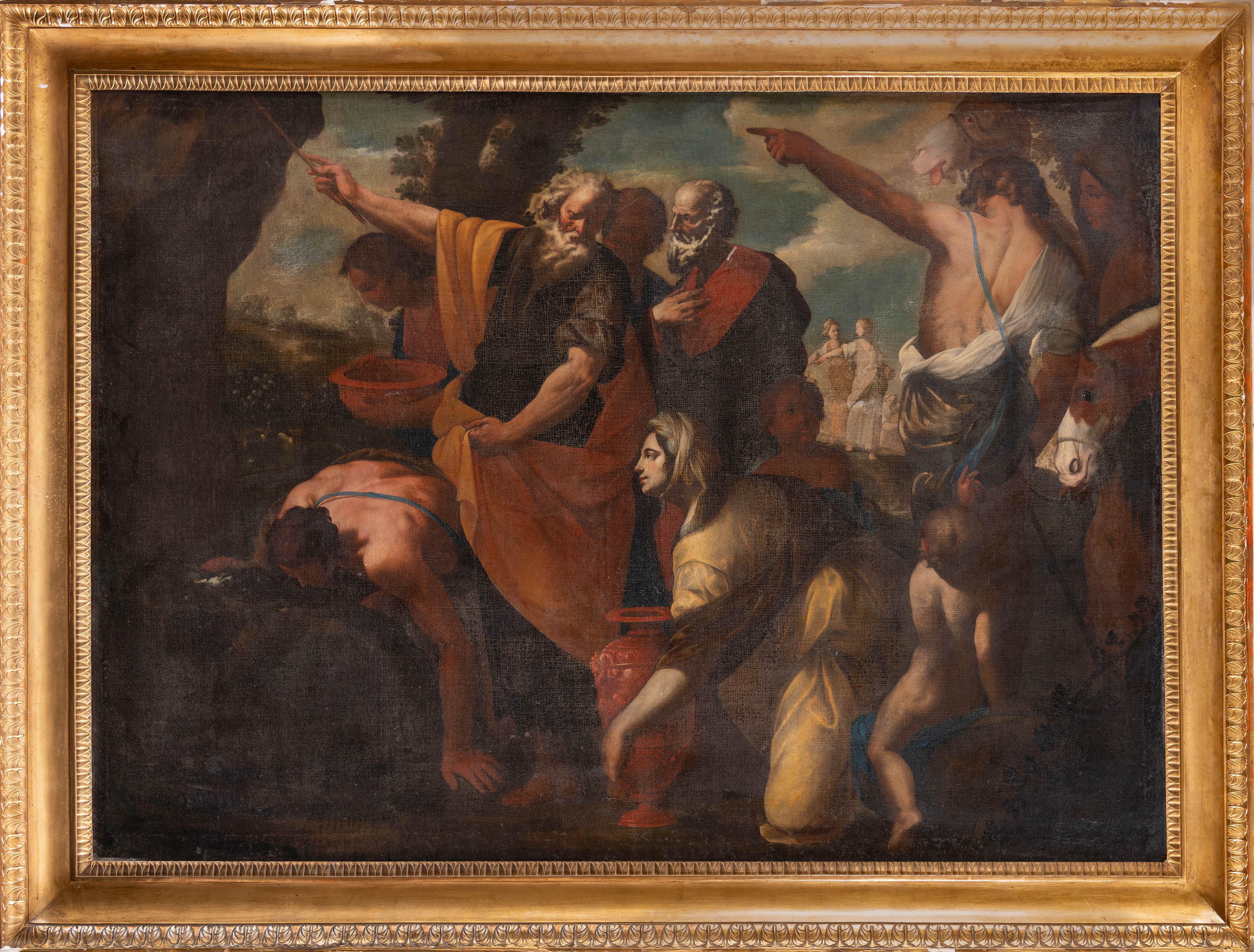 NUNZIO ROSSI (Nápoles, 1626-Sicilia, 1651)
"Moisés en la roca de Horeb"