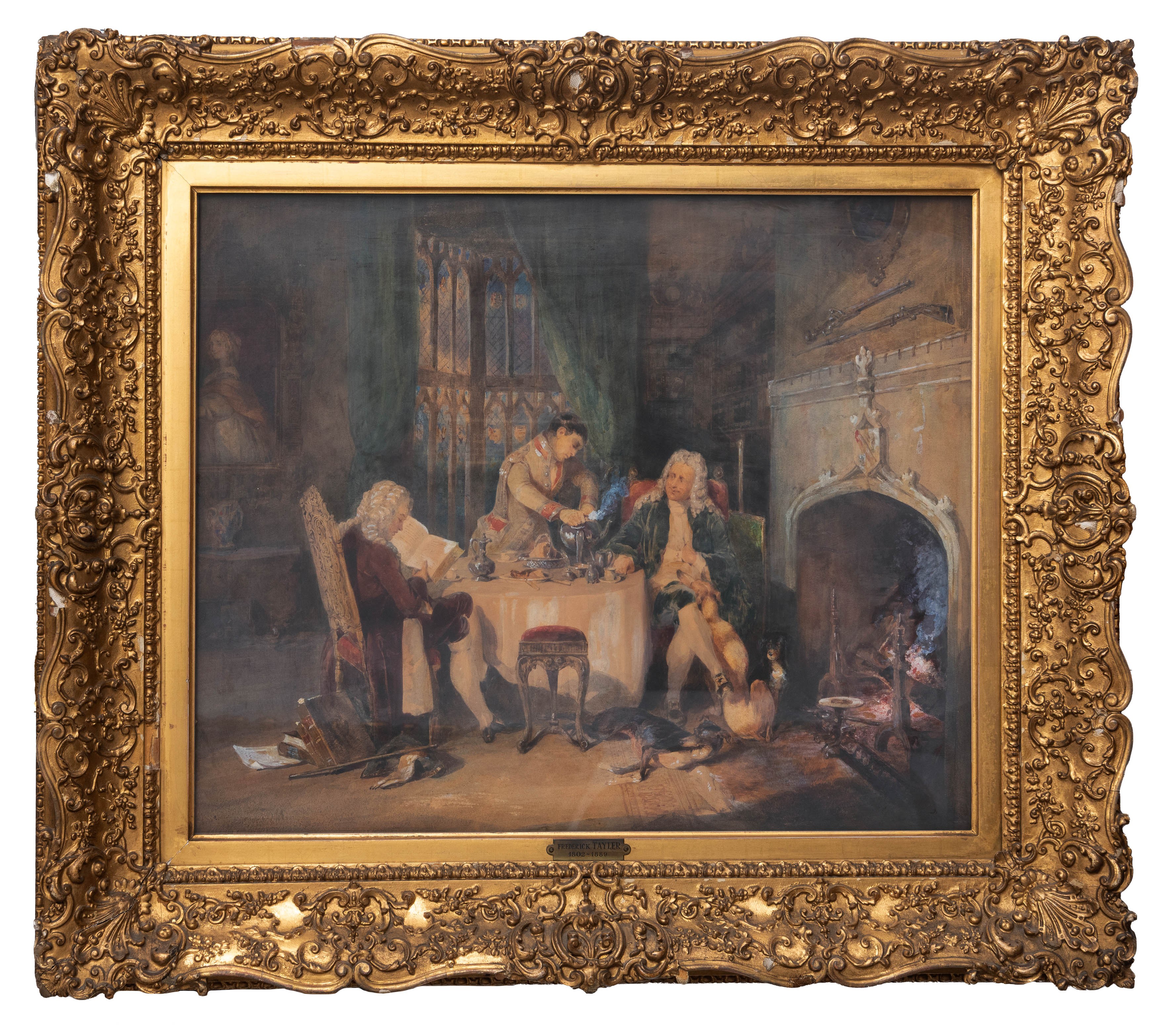 JOHN FREDERICK TAYLER (Reino Unido, 1802-1889)
“Escena de te en el interior de un...
