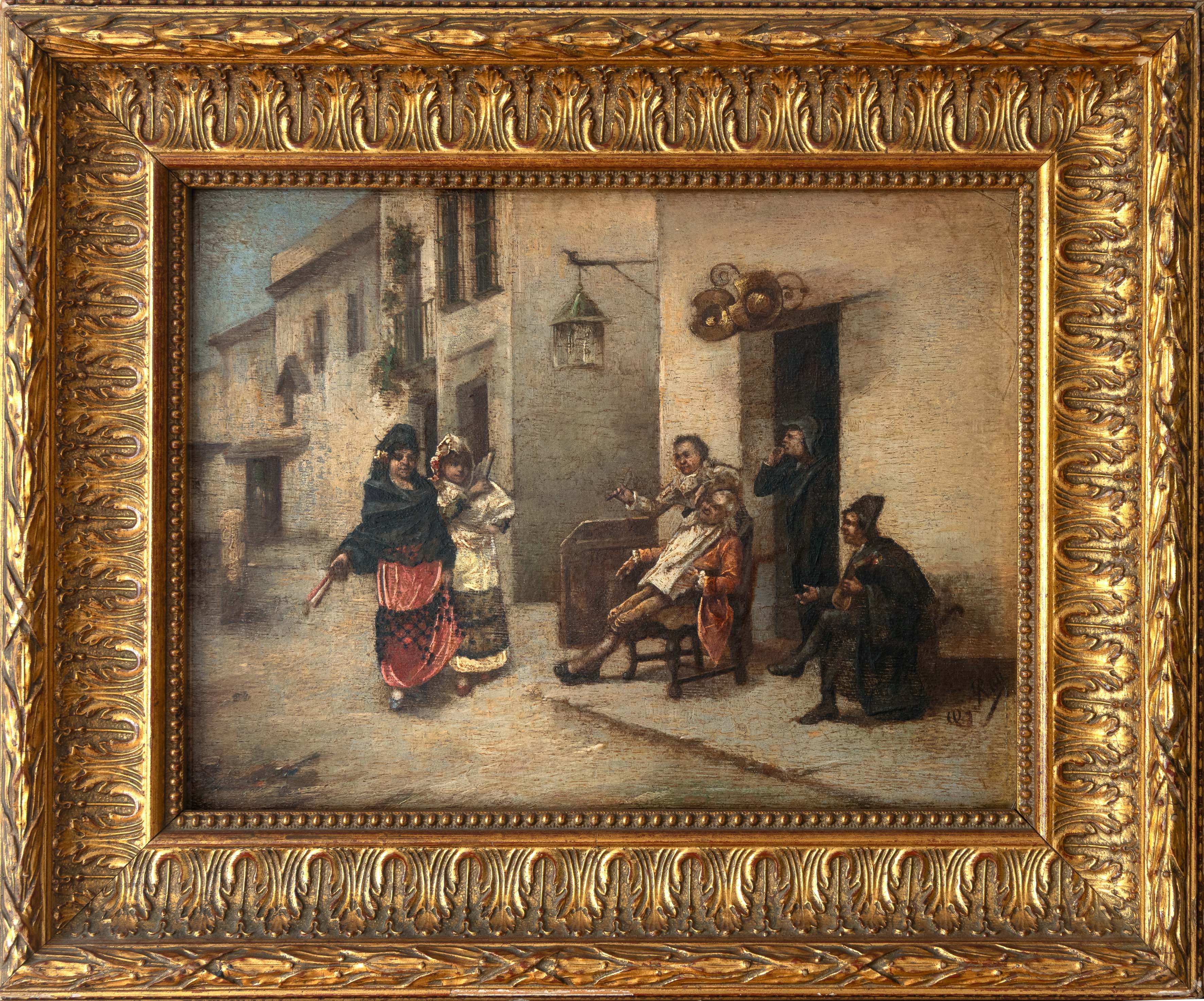 ESCUELA ESPAÑOLA. S. XIX
“El barbero”
Óleo sobre tabla.
Medidas: 21 x 28 cm.