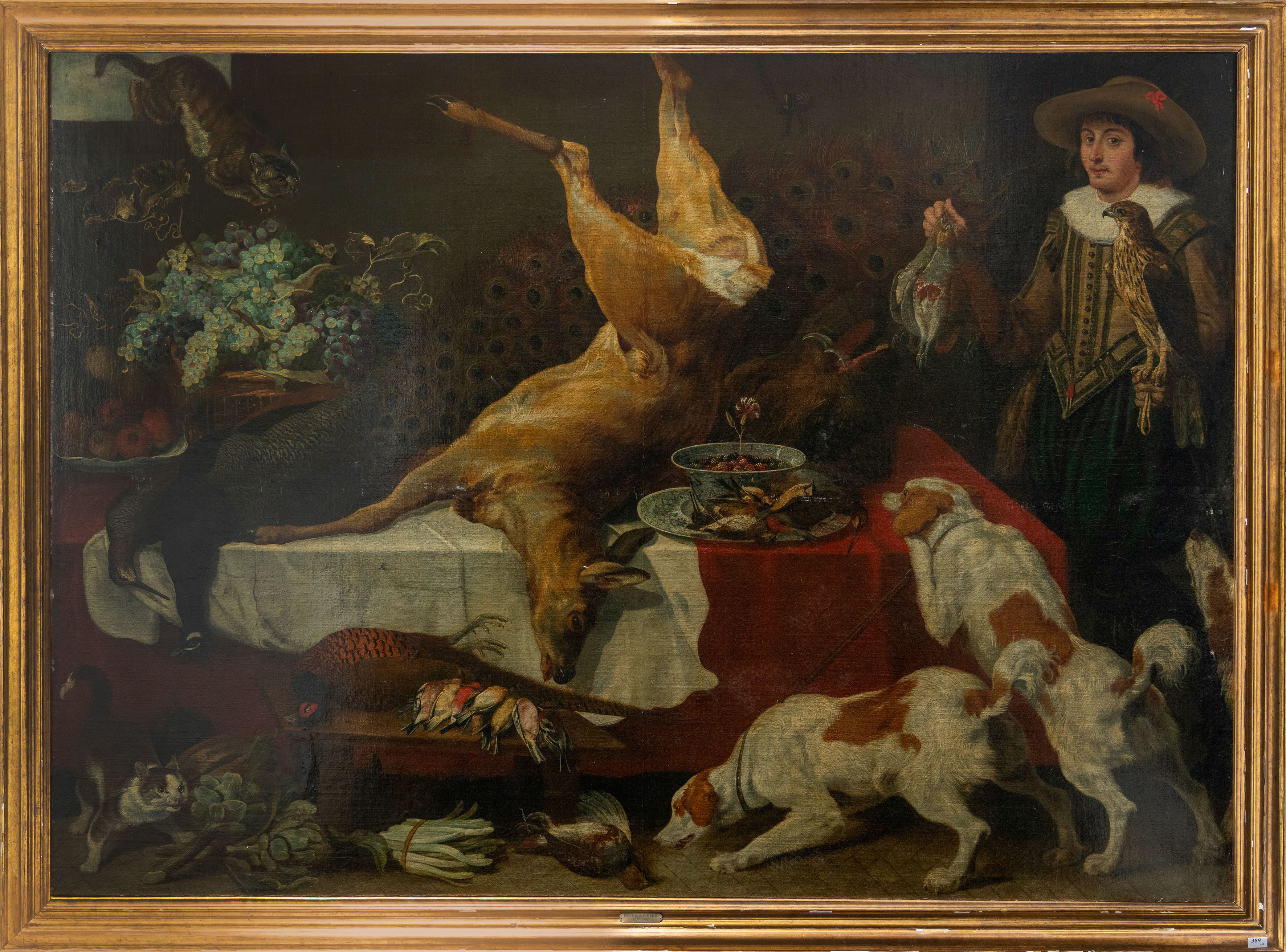 FRANS SNYDERS (Amberes, 1579-1657)
Despensa
Óleo sobre lienzo.
Medidas: 170 x 239 cm.