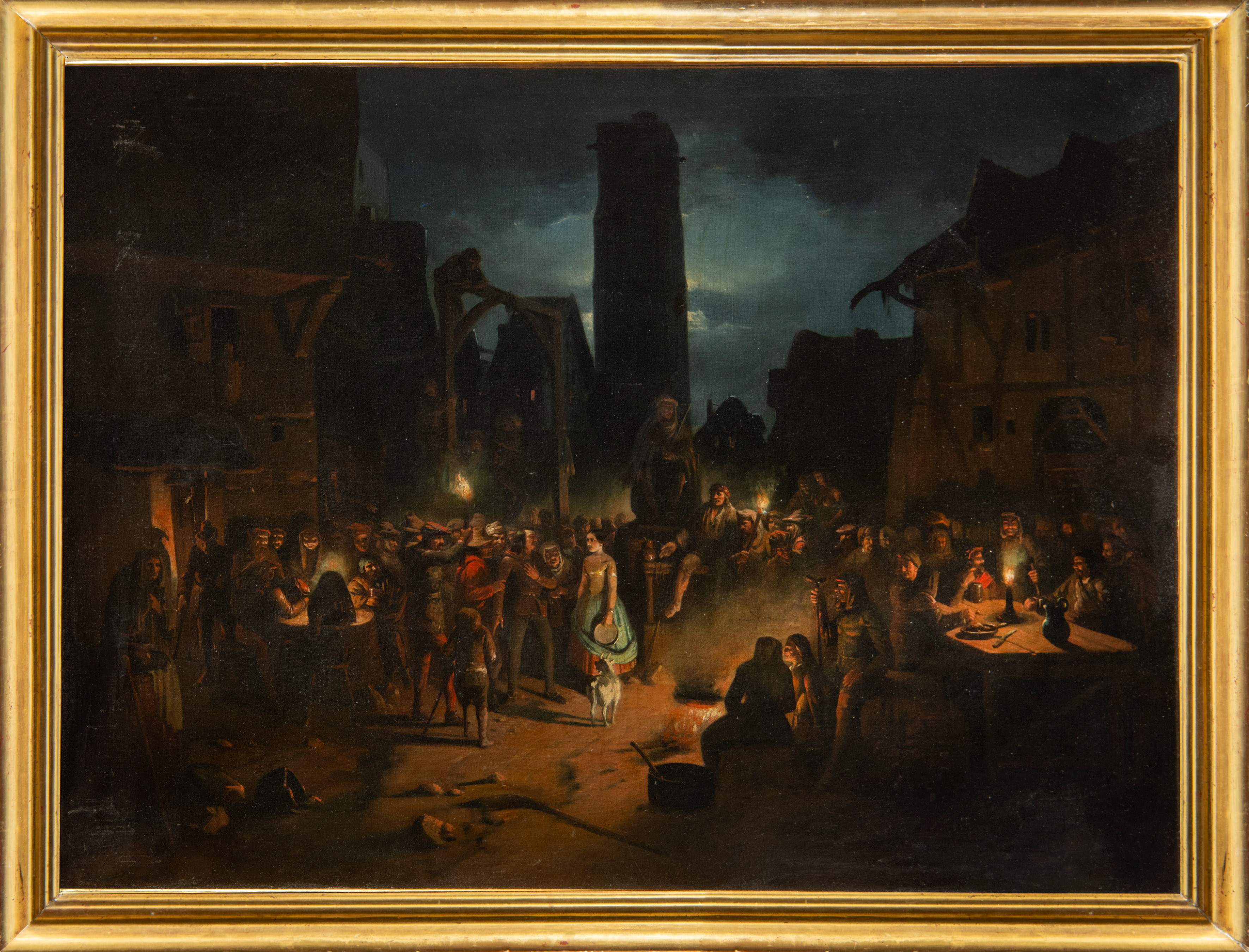 ESCUELA NÓRDICA, S. XIX
"Aquelarre de brujas"
Óleo sobre lienzo.
Medidas: 72 x 97,5 cm.