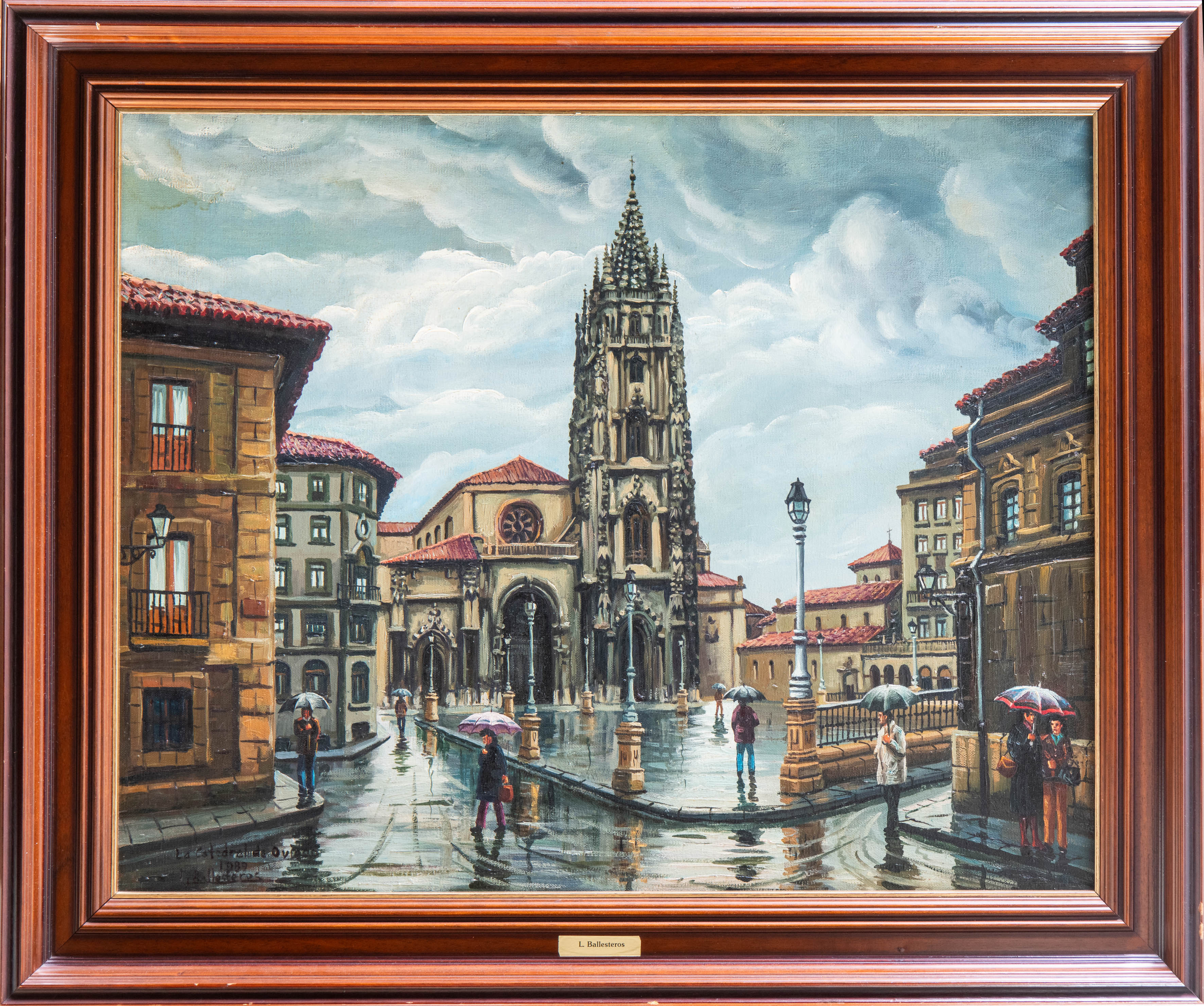 LEONARDO BALLESTEROS TAMAYO (Jaén, 1937- Oviedo, 2011)
“Catedral de Oviedo”
Óleo sobre...