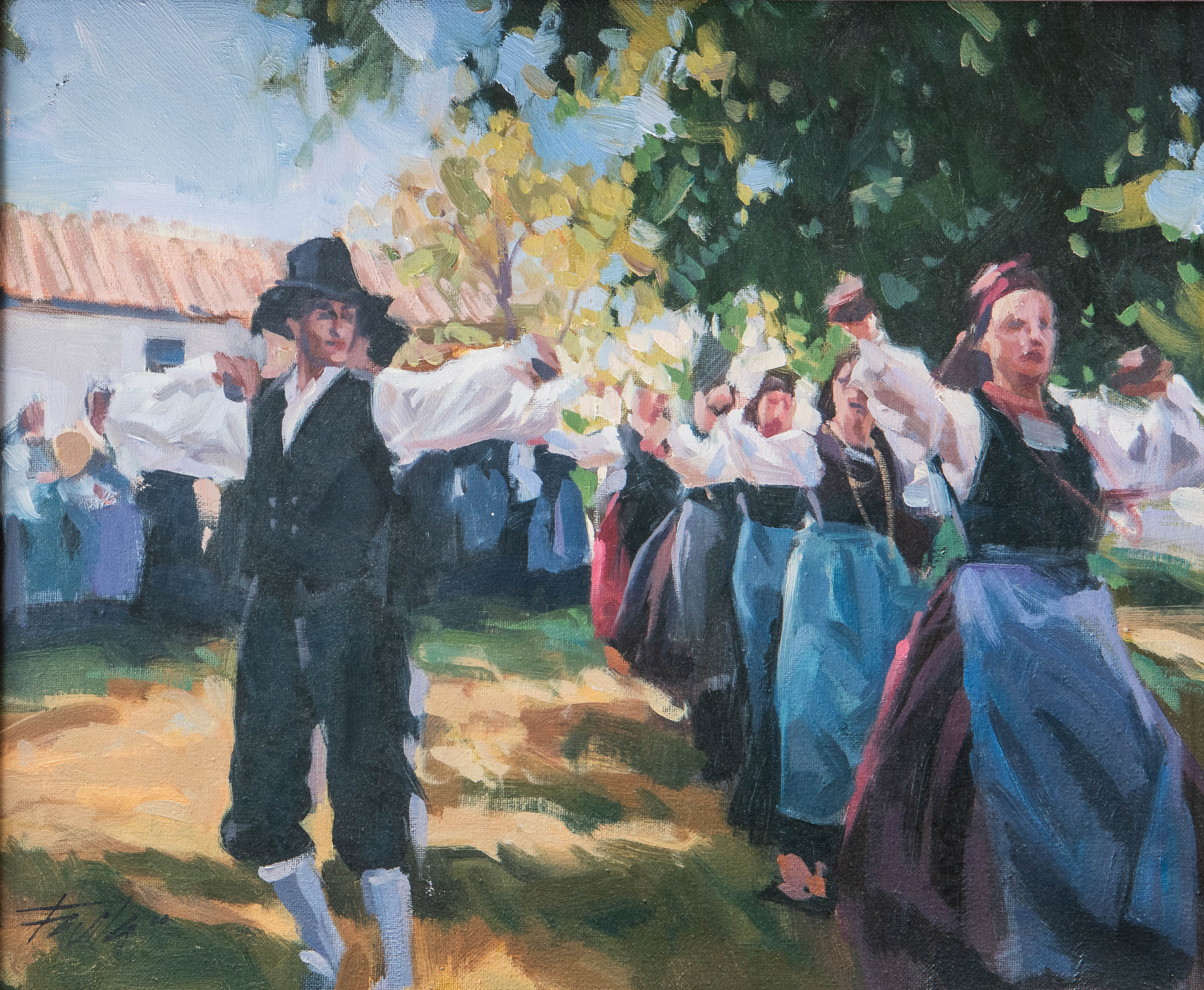AMADO GONZÁLEZ HEVIA, “FAVILA” (Asturias, 1954)
“Xiringüelu”
Óleo sobre tablex.
Medidas: 
Firmado...
