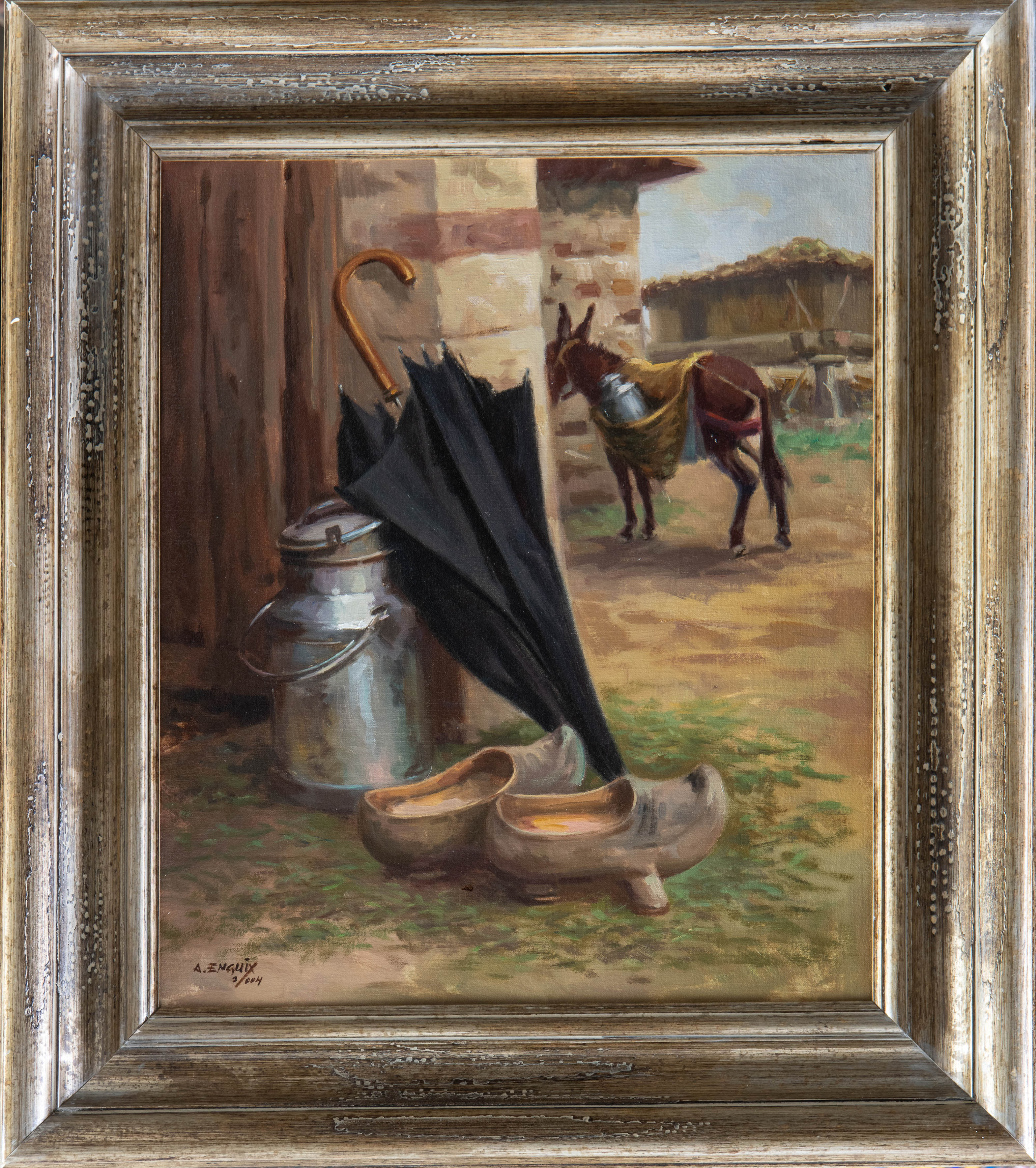 ALFREDO ENGUIX (Madrid, 1930-Gijón, 2018)
“Después del ordeño”
Óleo sobre tablex.
Medidas:
Firmado...