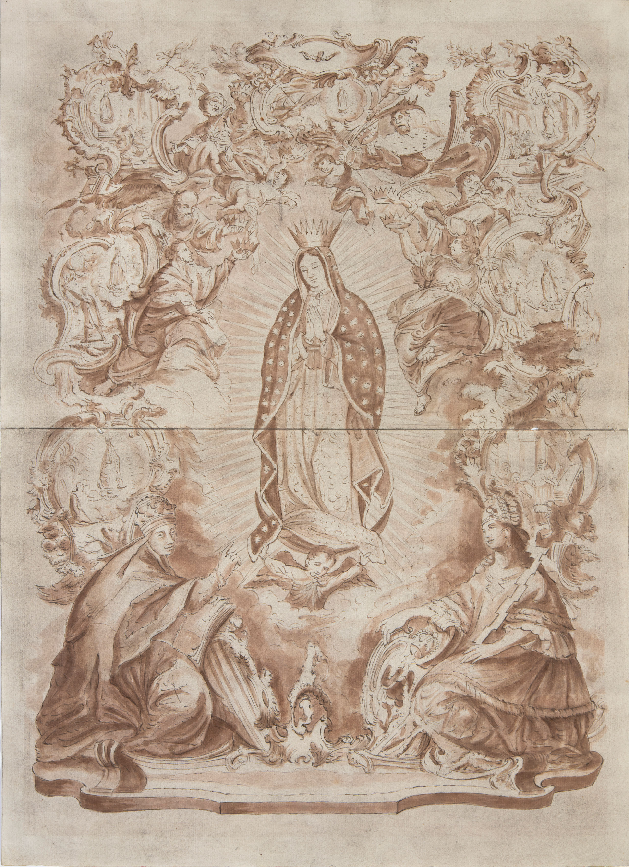 JOSEPH SEBASTIAN KLAUBER (1700-1768) Y JOHAN BAPTIST KLAUBER  (1712-1787)
Virgen de Guadalupe
ca....
