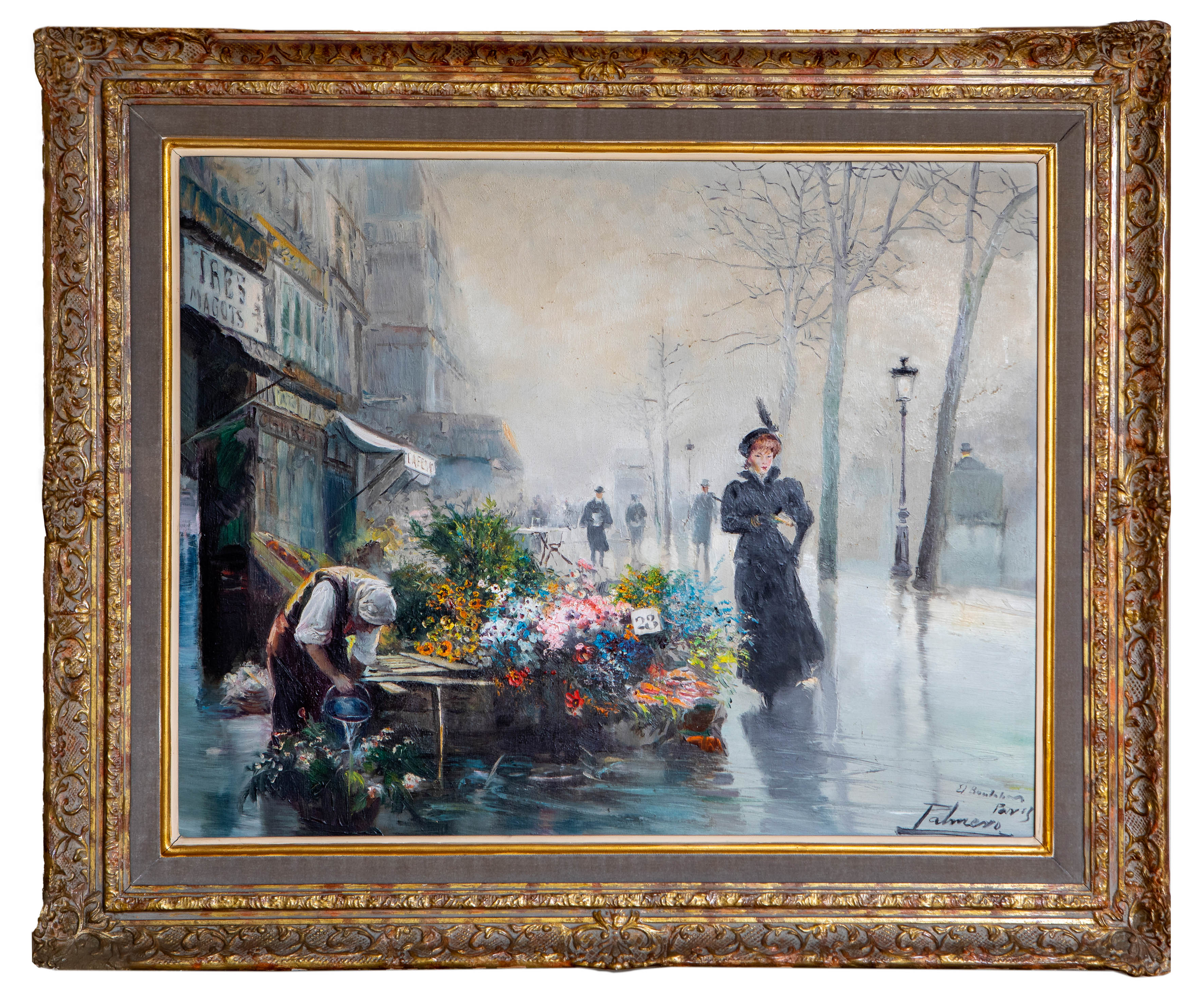 ALFREDO PALMERO, MAESTRO PALMERO (Almodóvar del Campo, 1901-Madrid, 1991)
"Puesto de flores en...