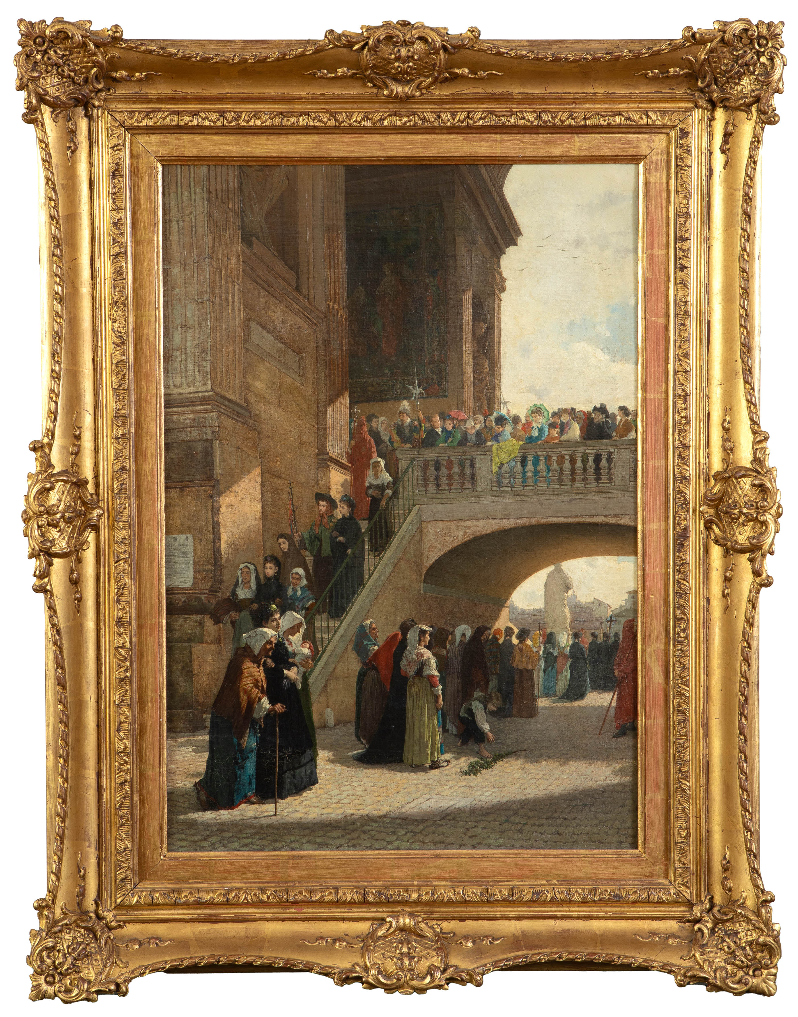 LORENZO VALLÉS (Madrid, 1831-Roma, 1910)
"Salida de misa"
antes de 1878
Óleo sobre lienzo
Medidas:...