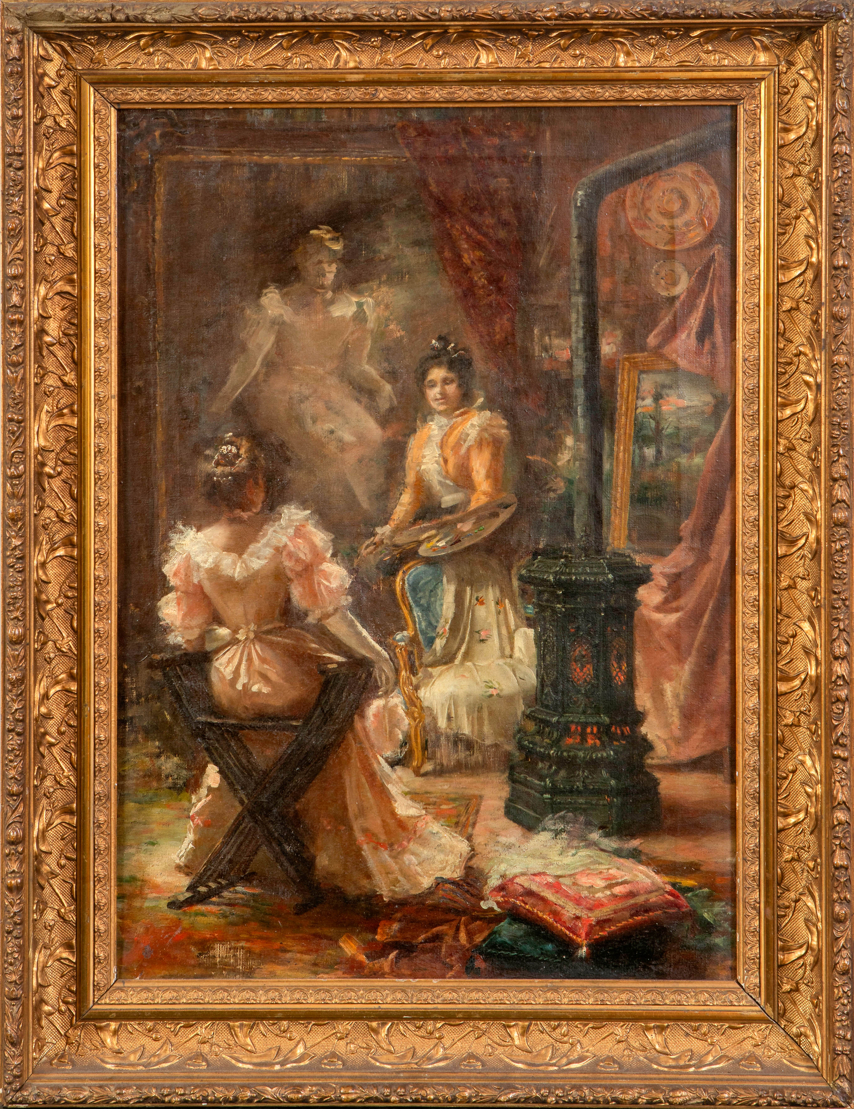 ESCUELA EUROPEA, S. XIX
"Estudio de un artista"
Óleo sobre lienzo
Medidas: 55 x 38 cm.
