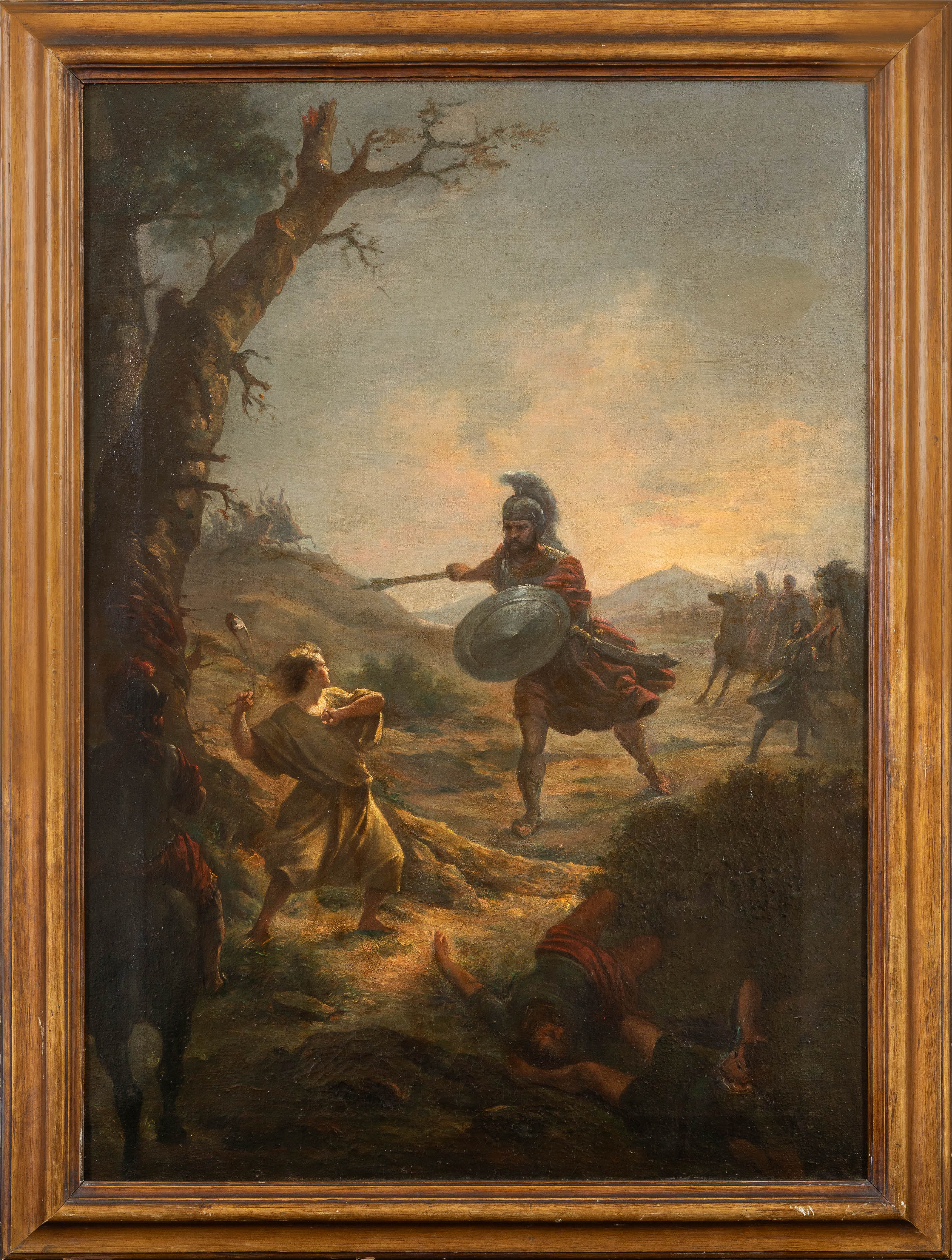 ESCUELA ITALIANA, S. XIX
“David y Goliat”
Óleo sobre lienzo.
Medidas: 102 x 72 cm.