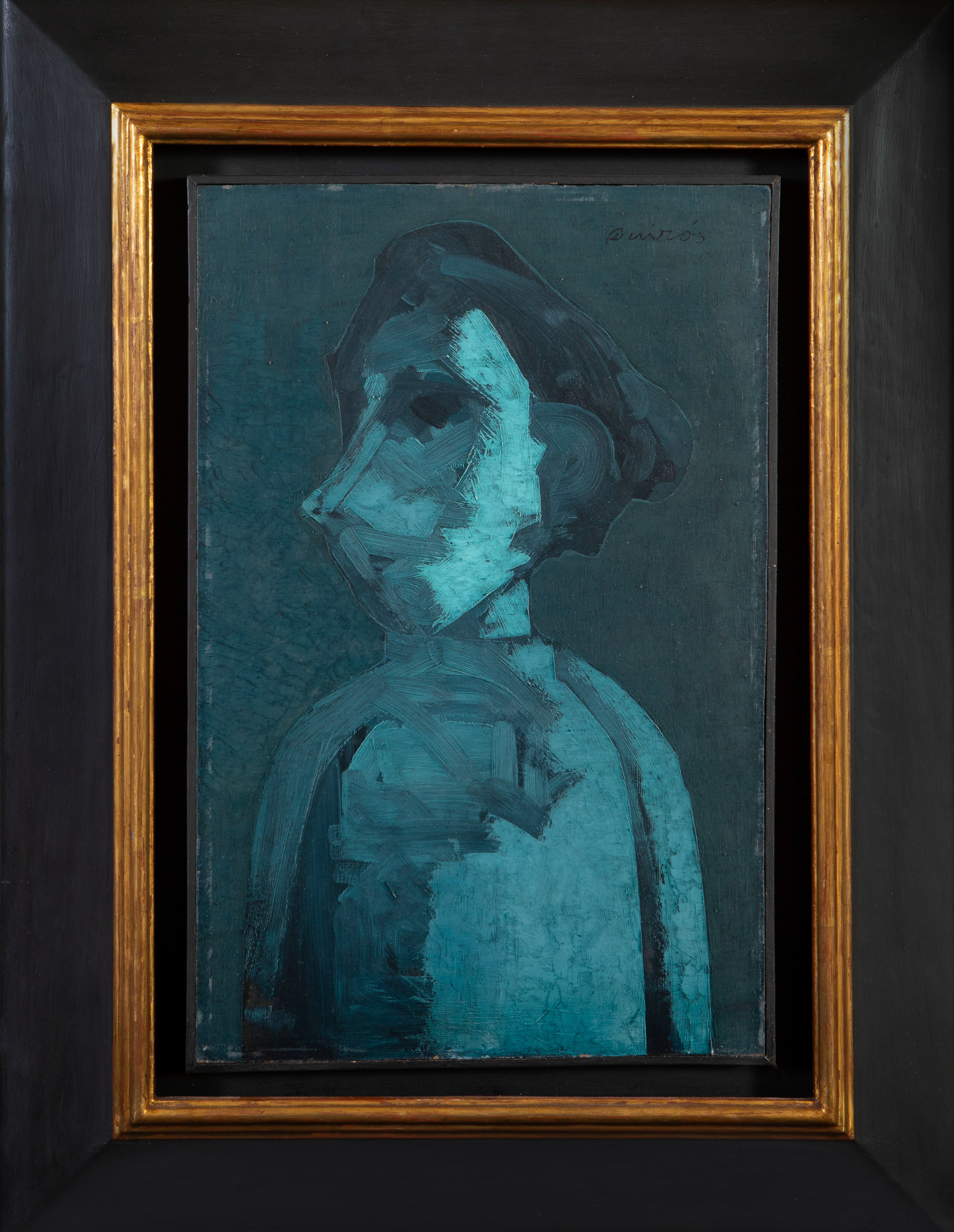 ANTONIO QUIRÓS (Santander 1912-Londres 1984)
"Figura"
Óleo sobre lienzo.
Firmado esquina superior...