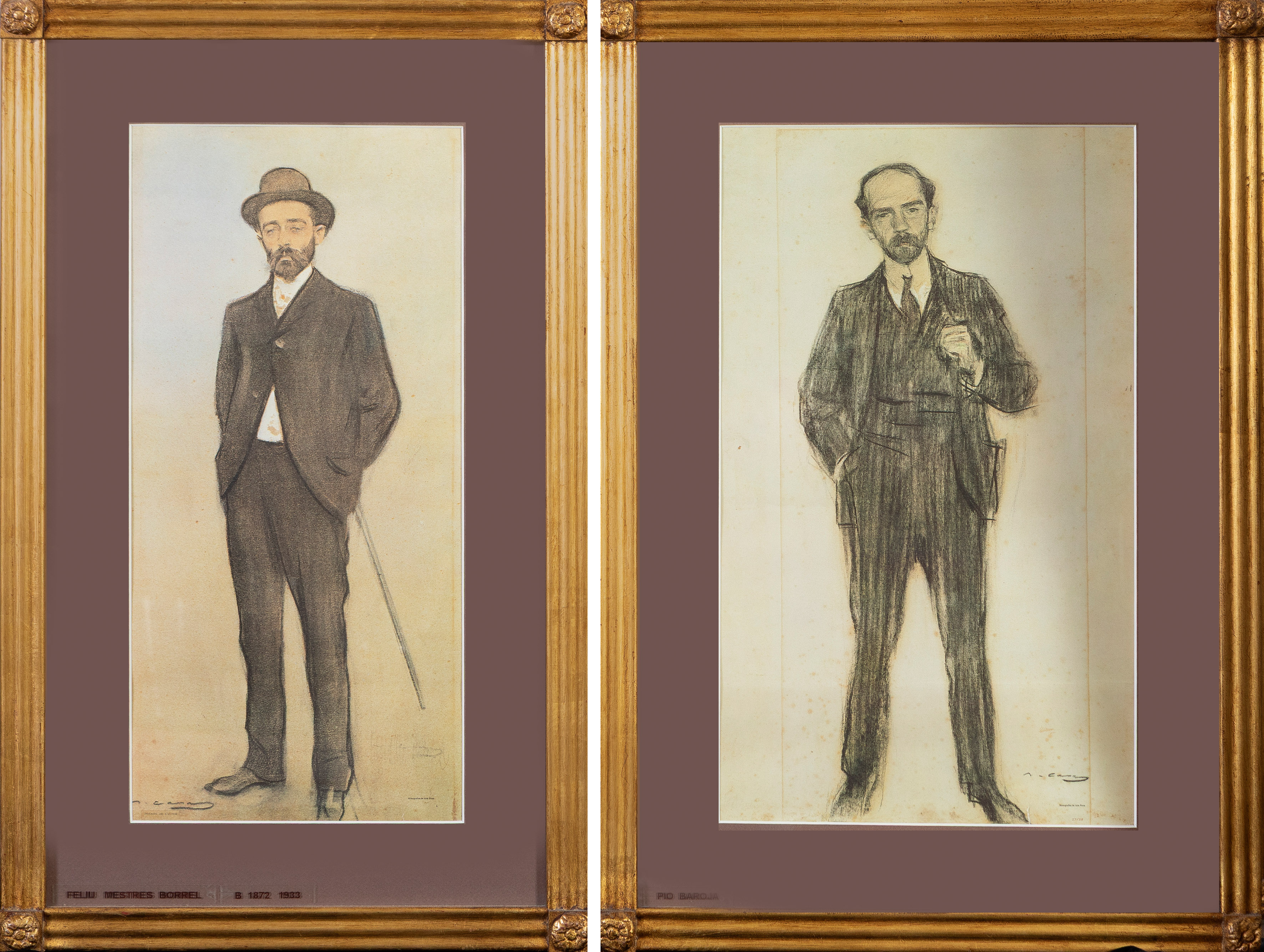 RAMÓN CASAS I CARBÓ (Barcelona, 1866 - 1922)
Trece láminas de retratos de cuerpo entero de...