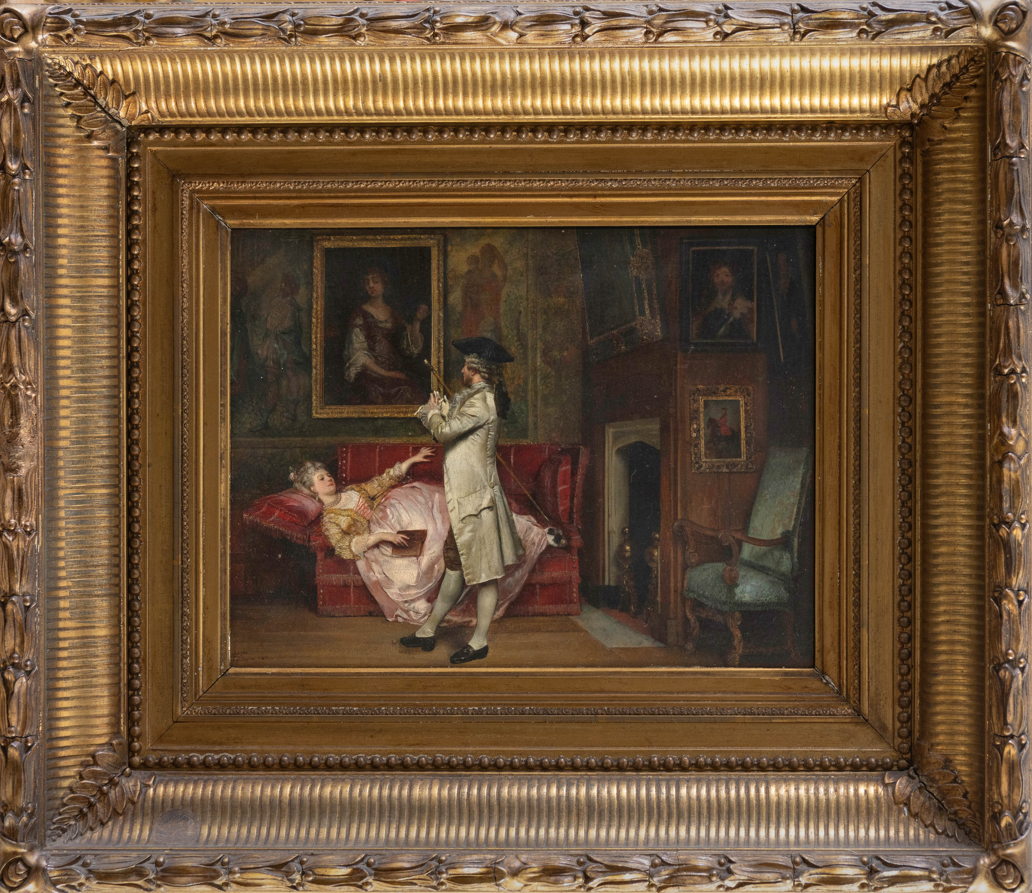 IGNACIO DE LEÓN Y ESCOSURA (Oviedo, 1834-Toledo, 1901)
"El retorno del caballero"
1871
Óleo sobre...