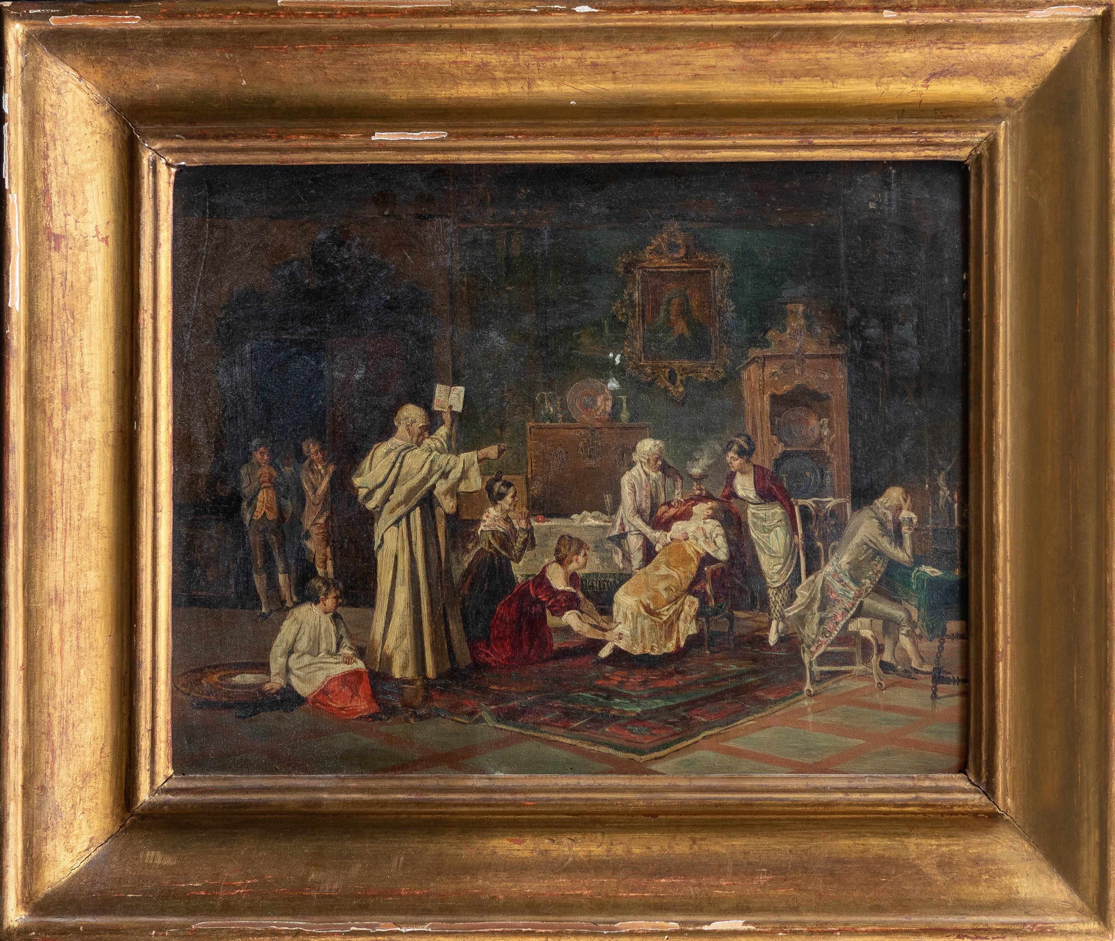 SEGÚN SERAFÍN MARTÍNEZ DEL RINCÓN (Palencia, 1840-Madrid, ca. 1892)
"Exorcismo"
Óleo sobre...