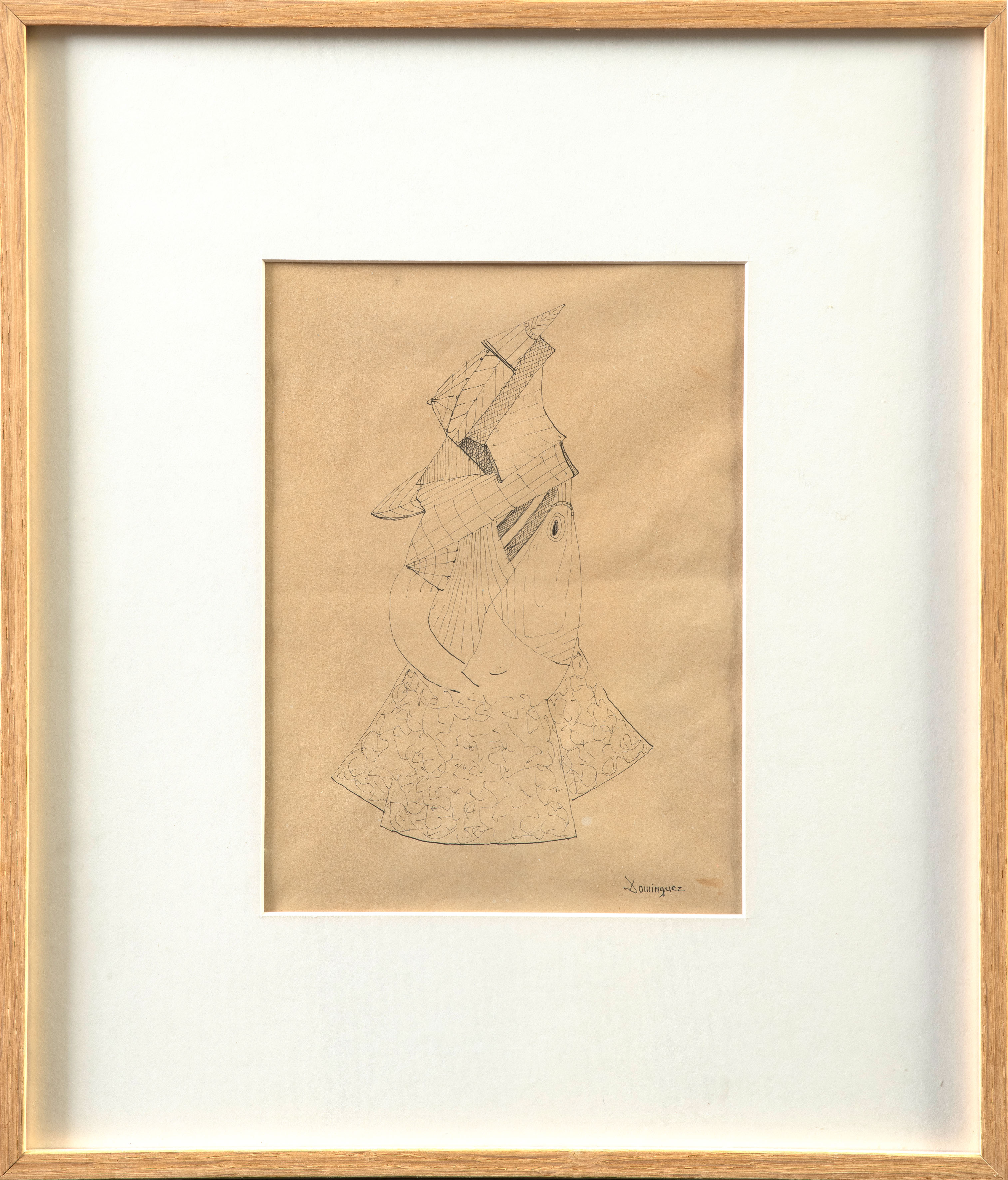 ÓSCAR DOMÍNGUEZ (La Laguna 1906-París 1957)
"Figura Surrealista"
Tinta sobre papel
Firmado
Medidas:...