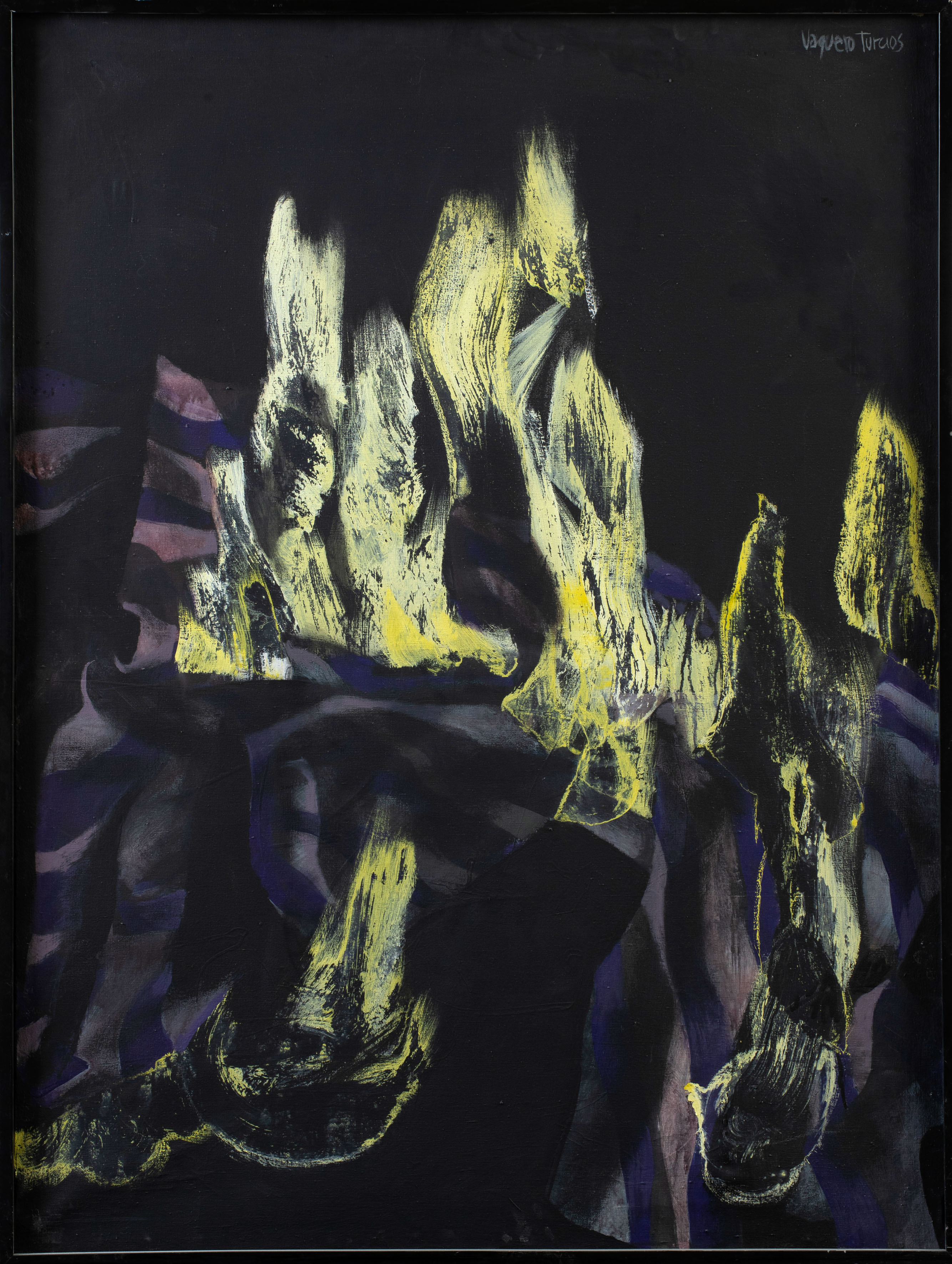 JOAQUÍN VAQUERO TURCIOS (Madrid 1933)
"Bandera ardiendo". 1971
Óleo sobre lienzo
Firmado
También al...