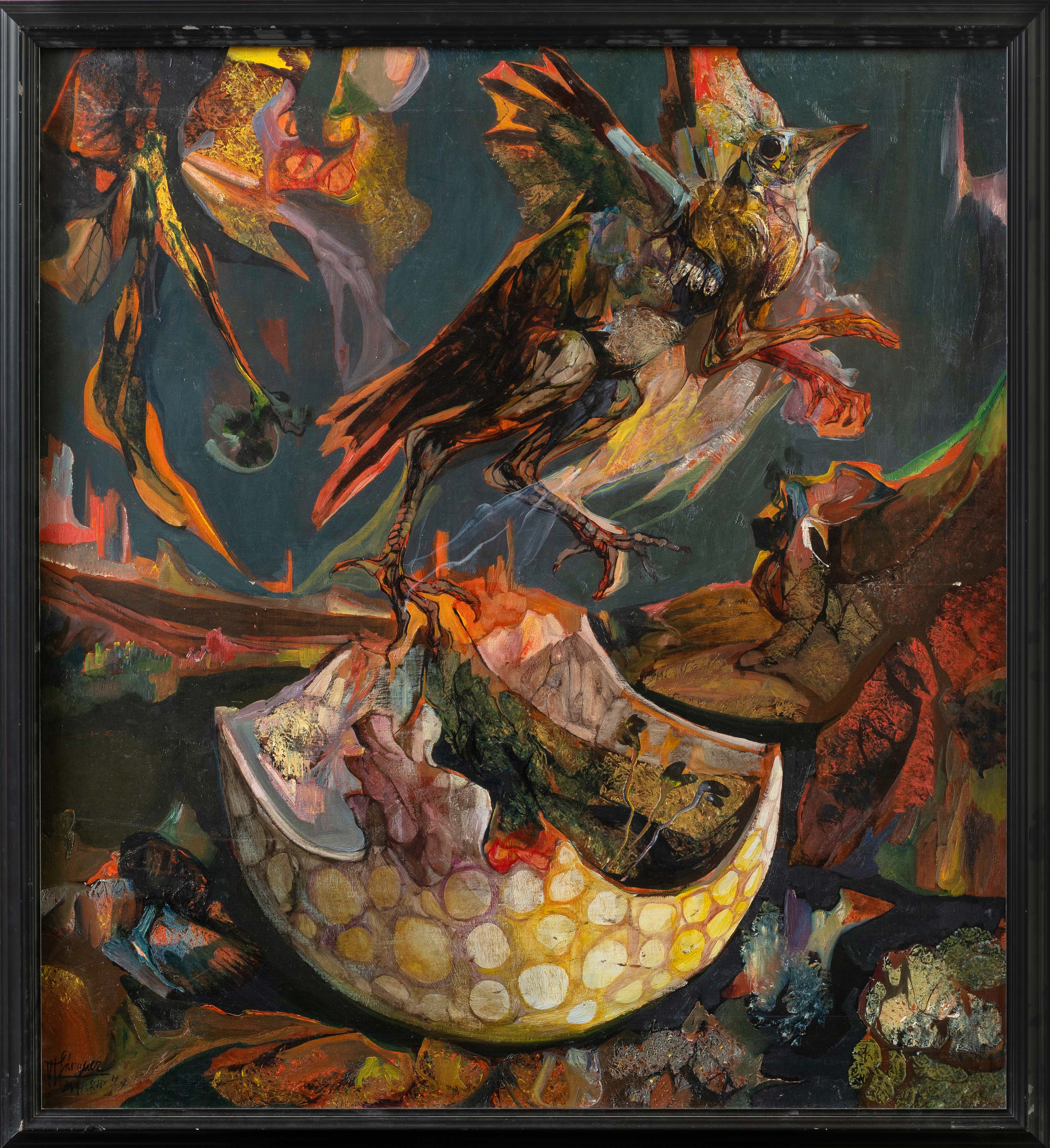 JOSÉ MÁRQUEZ (1937)
"Sin título". 1974
Óleo sobre tabla
Firmado y fechado
Medidas: 109,5 x 99,5 cm.