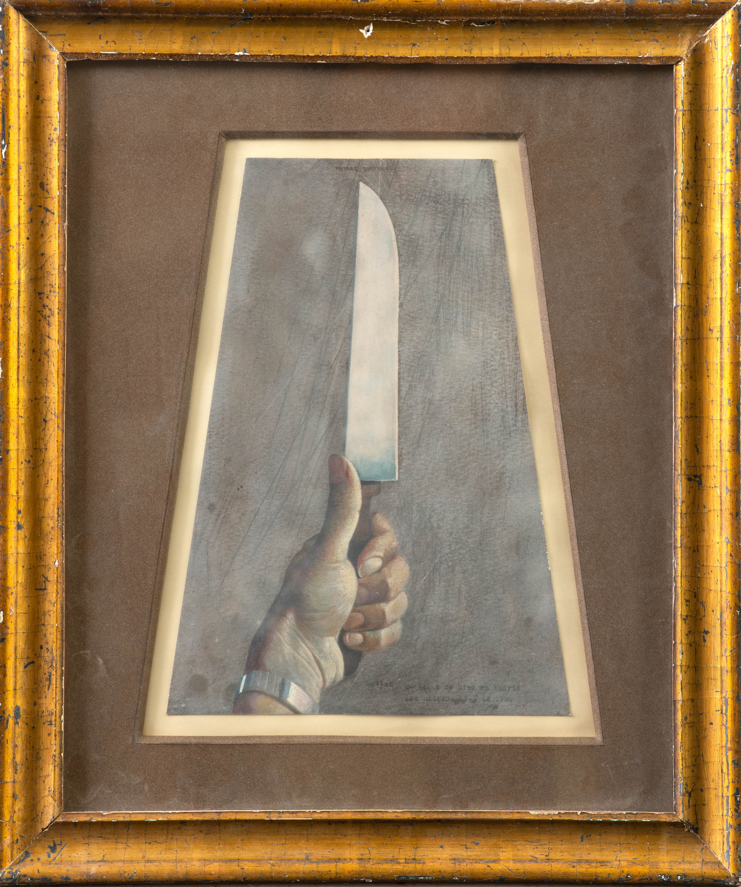 MATÍAS QUETGLÁS (Ciudadela 1946)
"El Cuchillo". 1980
Pastel y gouache sobre papel...