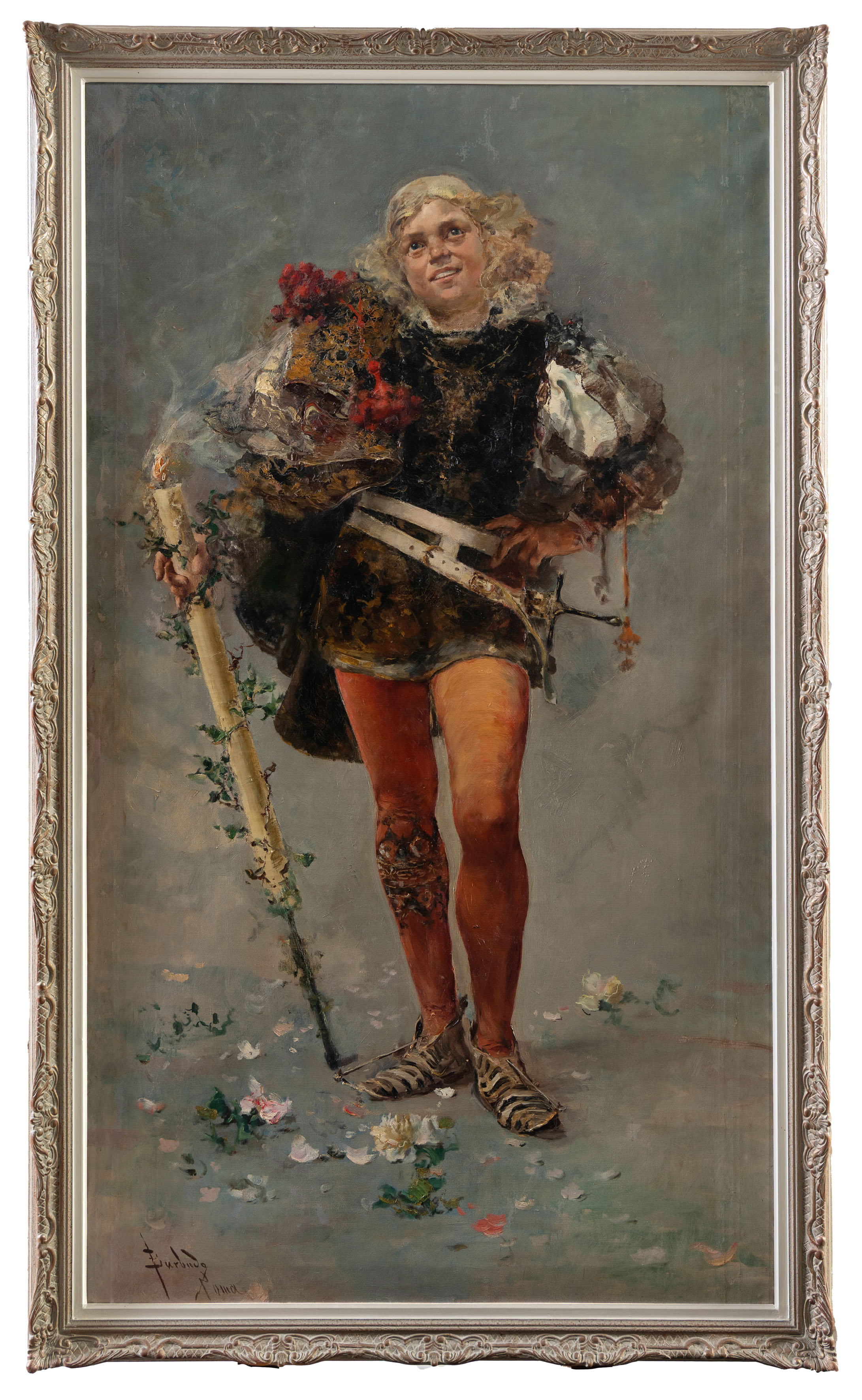 SALVADOR SÁNCHEZ BARBUDO (Jerez de la Frontera 1857-Roma 1917)
Mosquetero
1892-1917
Óleo sobre...