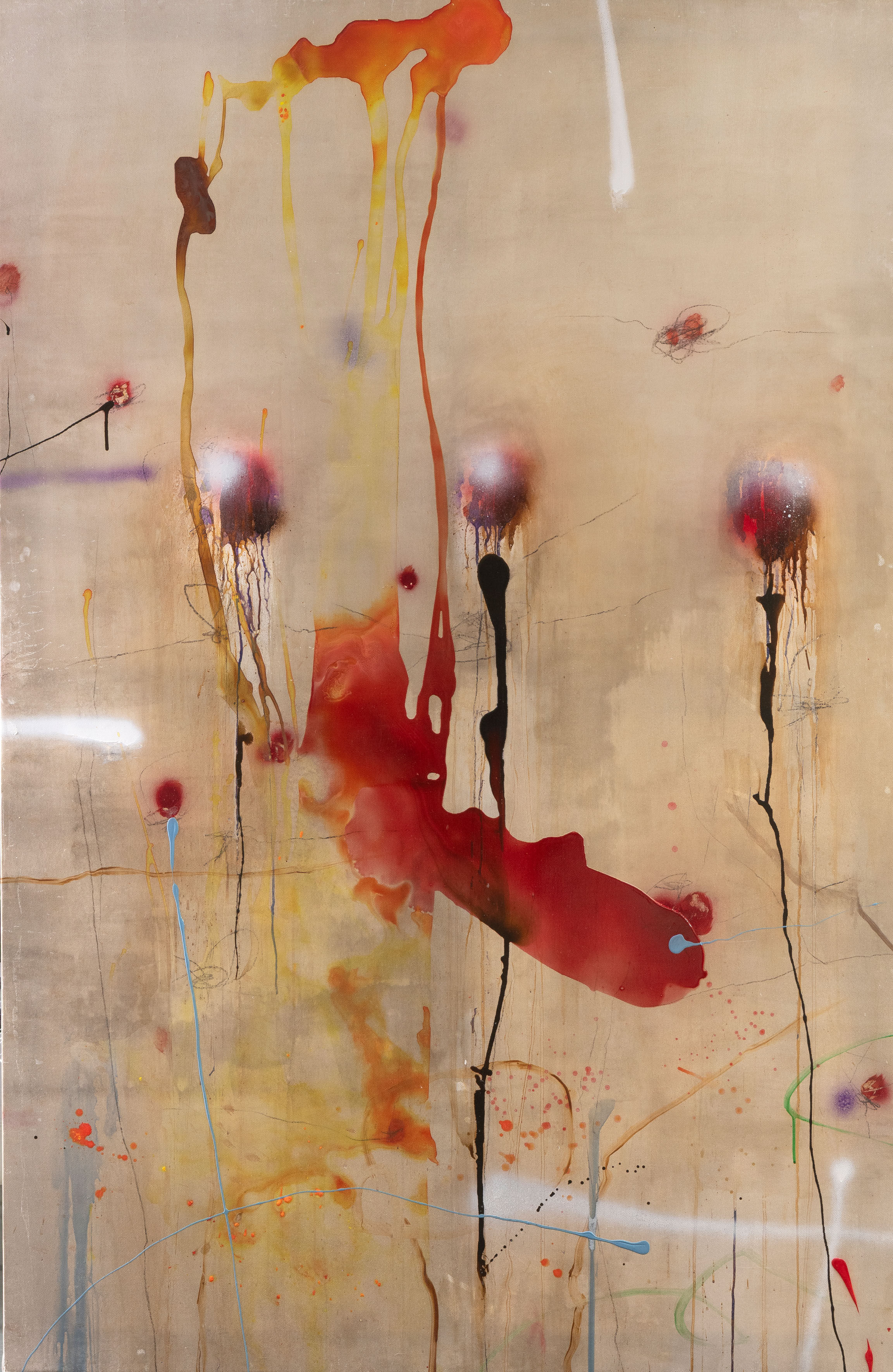 KELY (Kely Méndez Riestra, Oviedo 1960-2013)
"Sin título". 2004
Óleo sobre lona de plástico
Al...