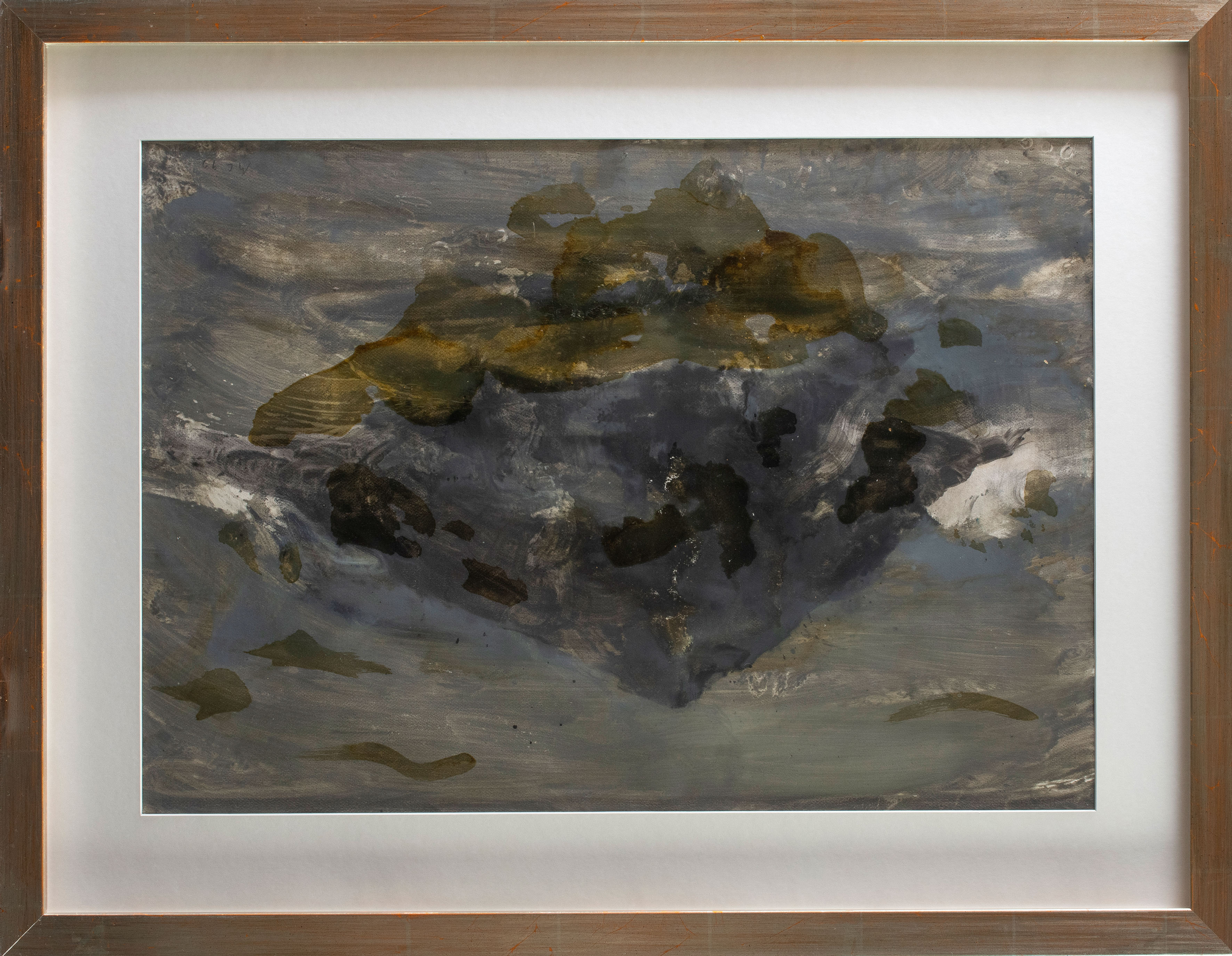 MIGUEL GALANO (Tapia de Casariego 1956) 
"Roca". 2004 
Óleo sobre cartón 
Medidas con marco: 98 x...