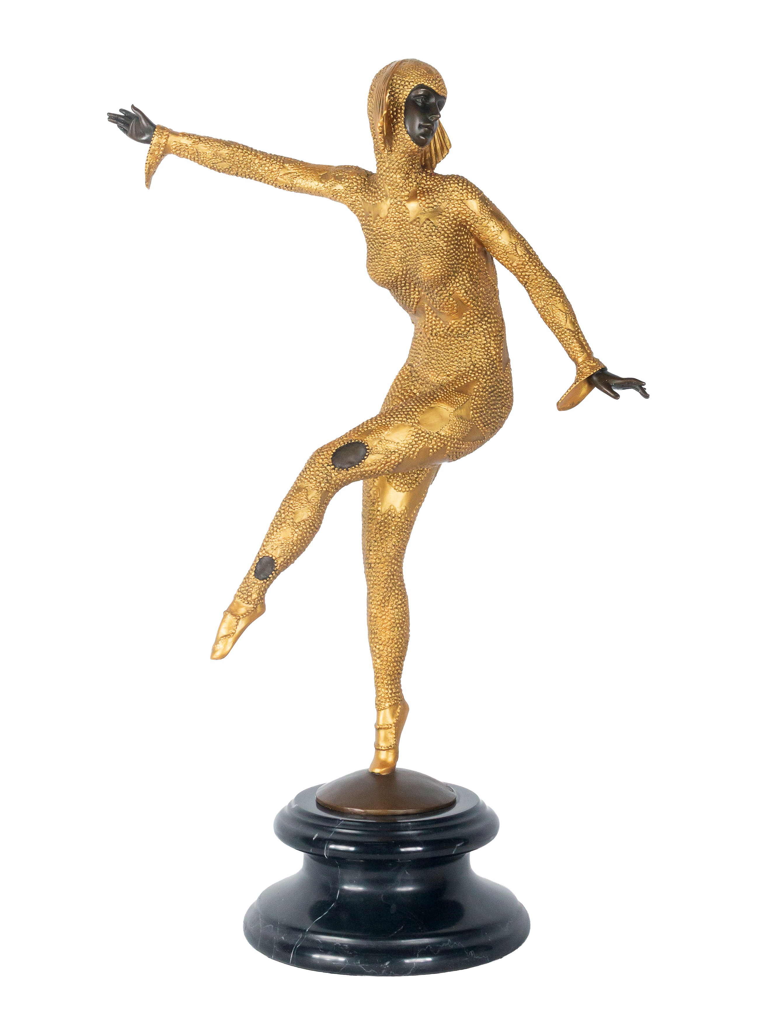 Según modelos de DIMITRI CHIPARUS (Dorohoi, Rumanía, 1886- París, 1947). 
"The girl" 
Escultura en...