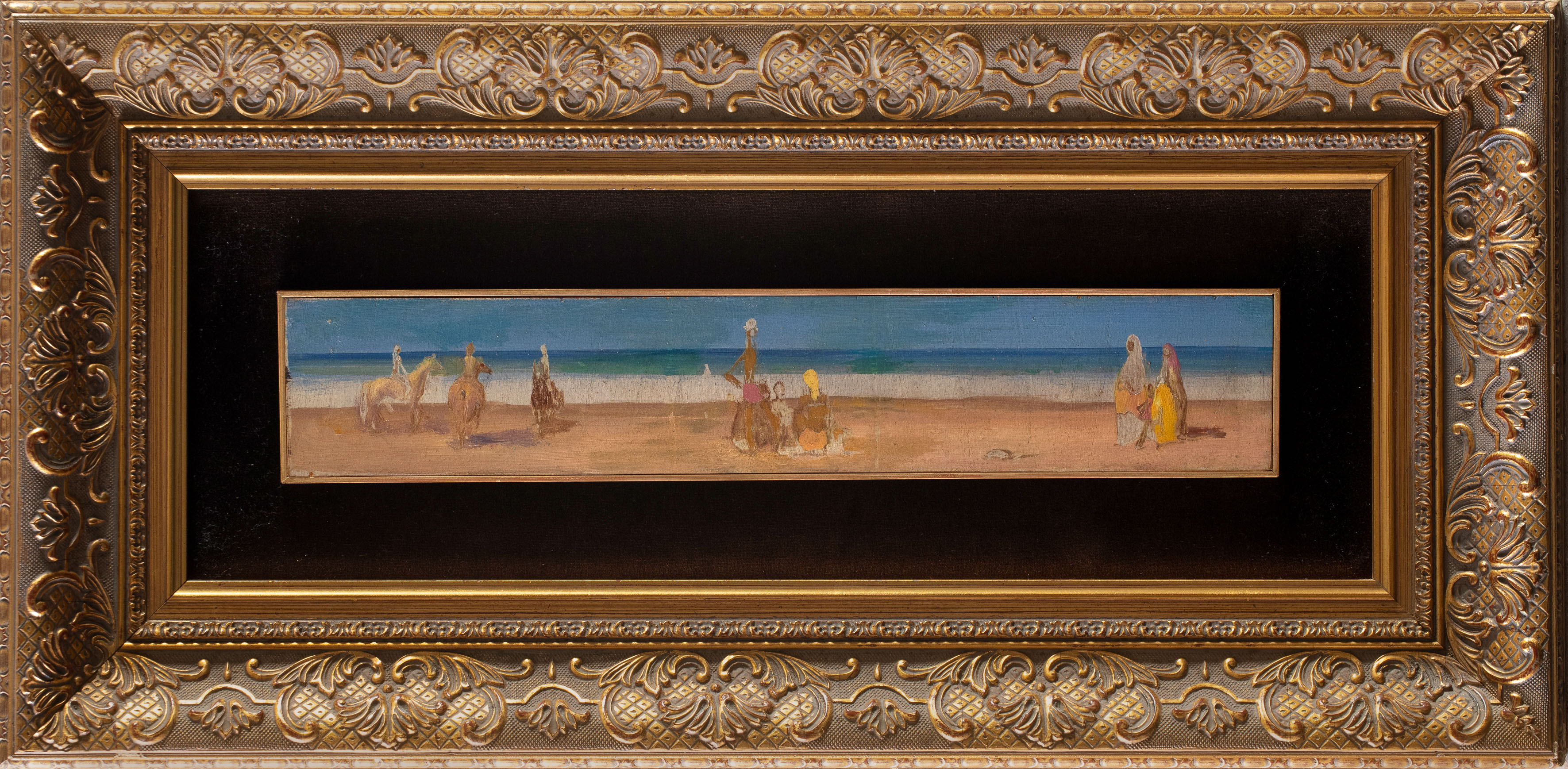 MAROLA (Gijón 1905-1986)
"Playa con figuras"
Óleo sobre tabla
Firmado
Medidas: 17 x 50 cm.