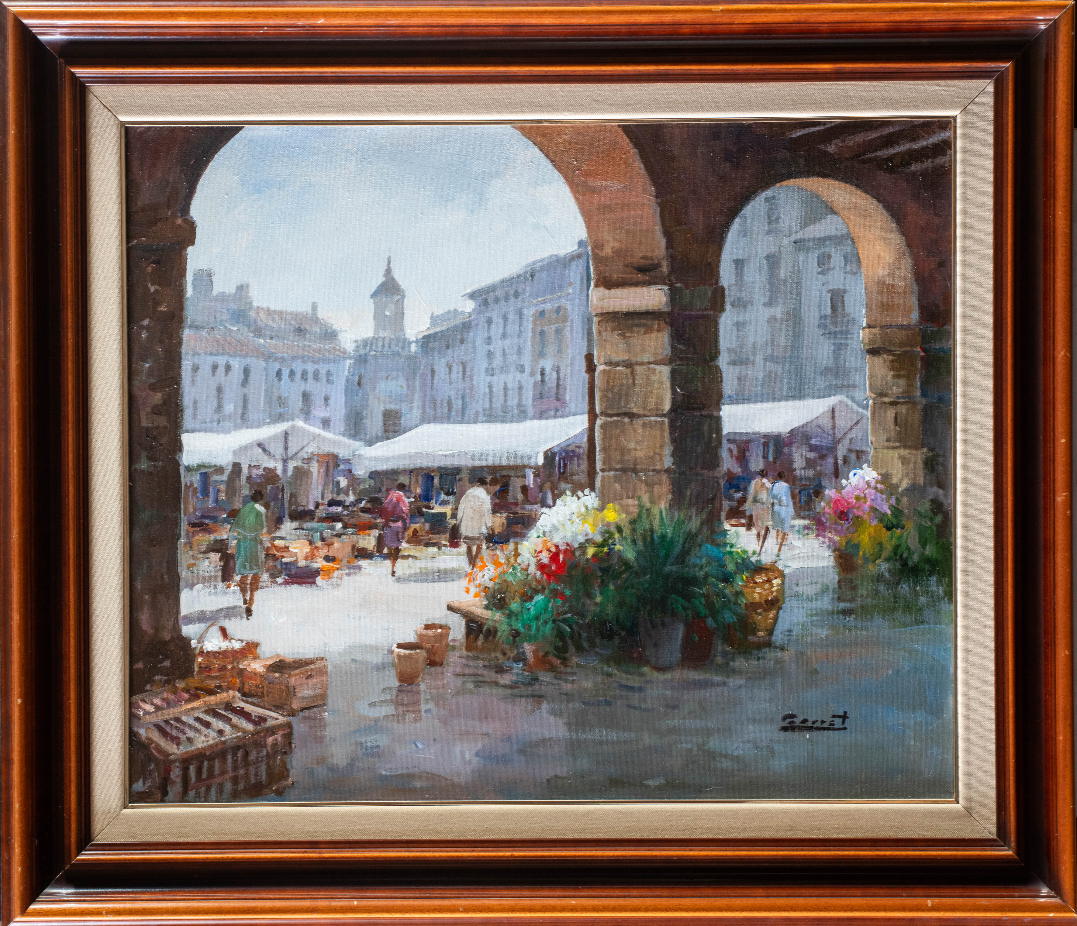 JORDI SERRAT BALASCH (Taradell, 1935)
"Playa mayor"
Óleo sobre lienzo.
Medidas: 60,5 x 75...