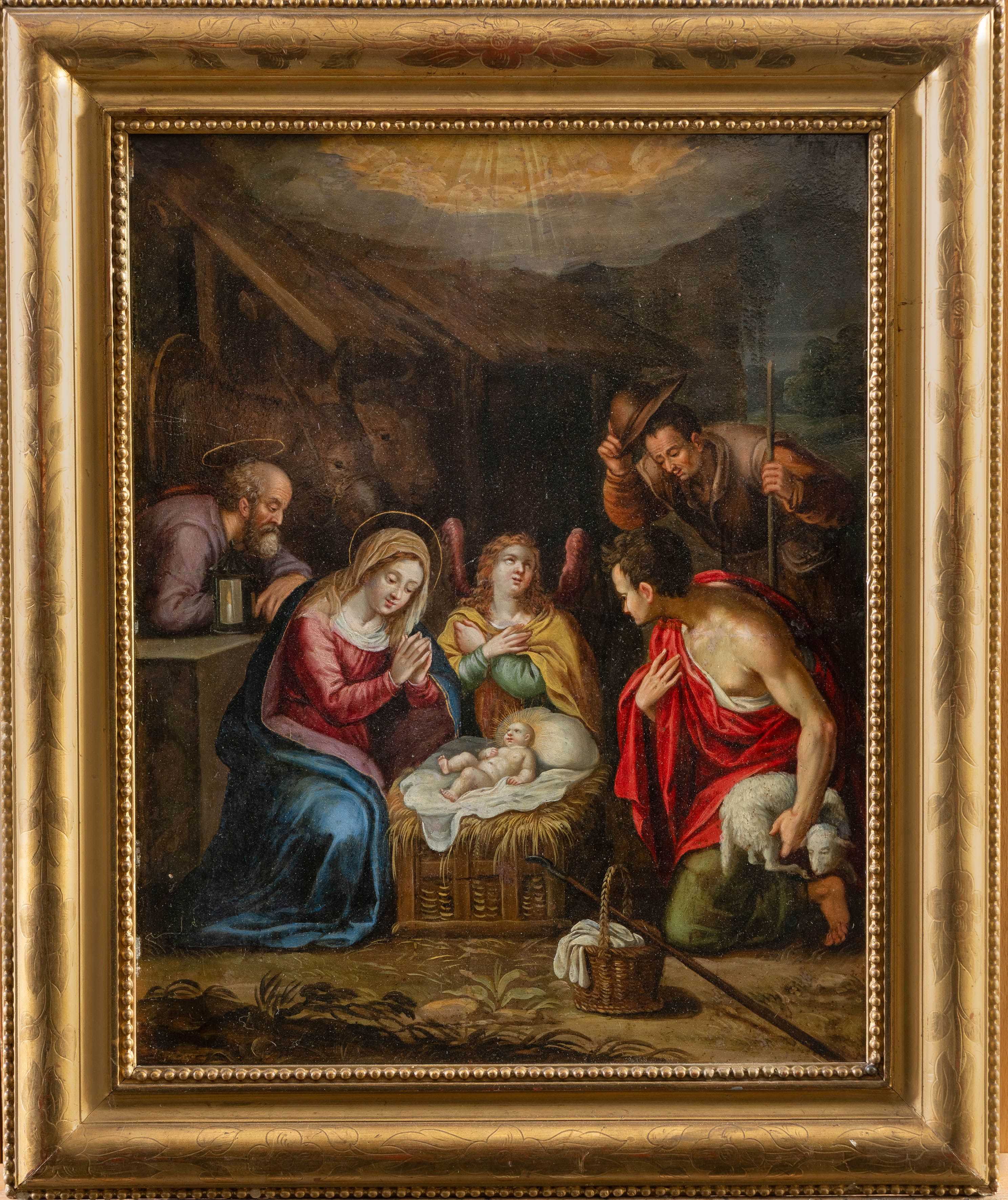 ESCUELA TOLEDANA, PP. S. XVII
Adoración de los pastores
ca. 1620
Óleo sobre cobre.
Medidas: 38 x 30...