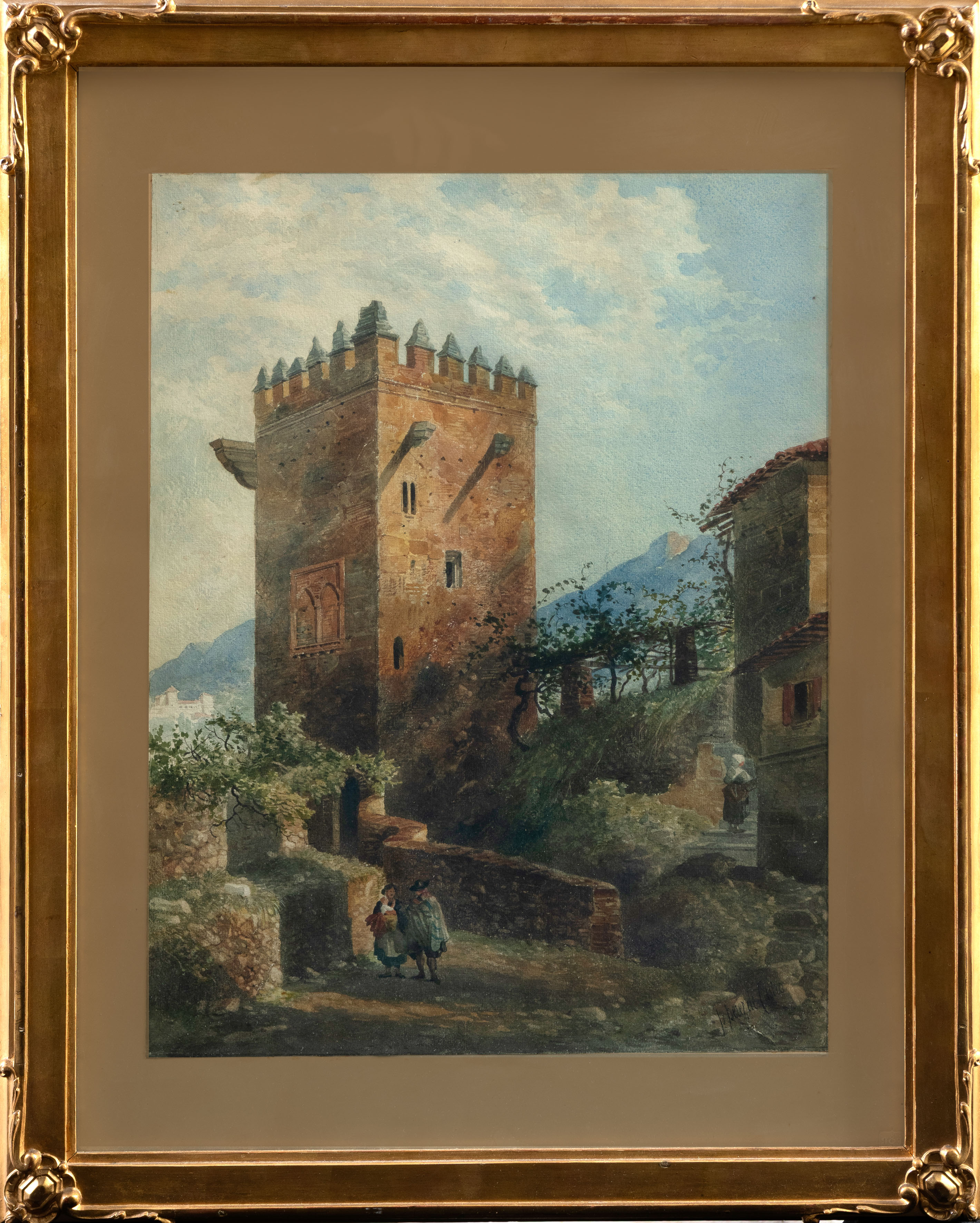 PEDRO PÉREZ DE CASTRO (Madrid, 1823-1902)
Torre de los Picos de la Alhambra
Acuarela sobre...