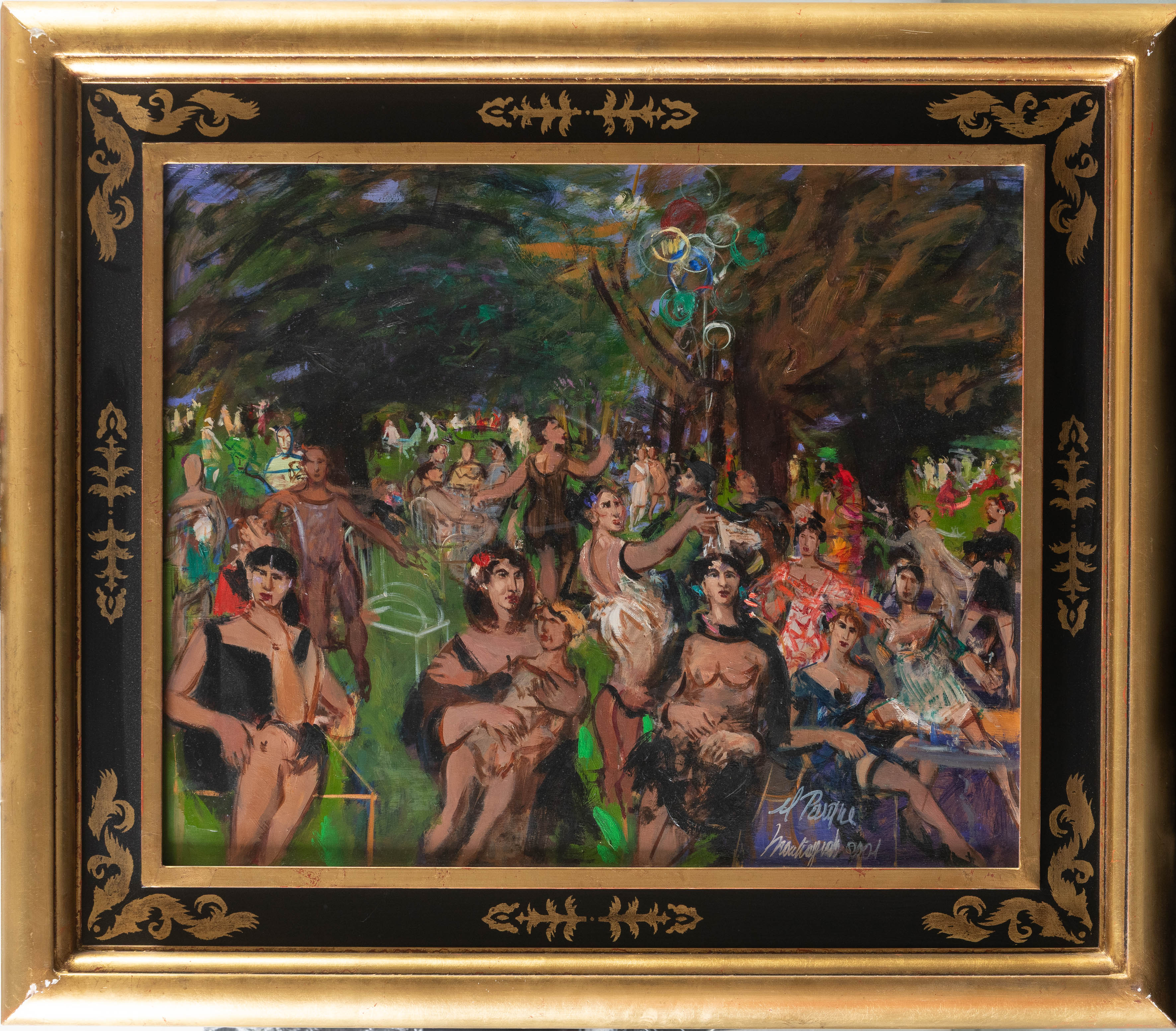 PHILIPPE MONTEAGUDO (París 1936 - Albacete 2016)
"El parque". 2001
Óleo sobre tablex
Firmado y...