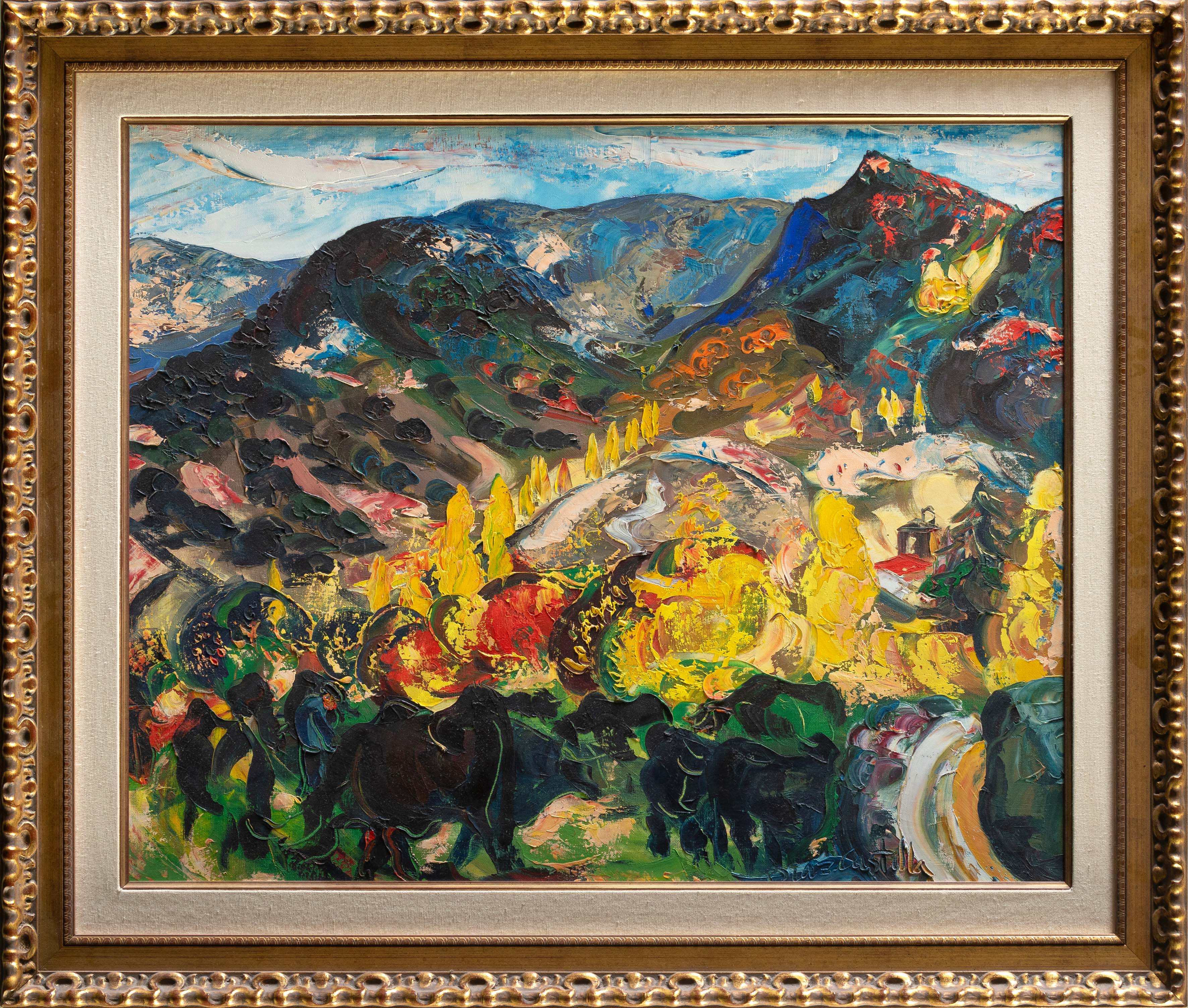 LUCIANO DÍAZ CASTILLA  (Soto de Piedrahita, Ávila 1940)
"Paisaje labriego"
Óleo sobre...
