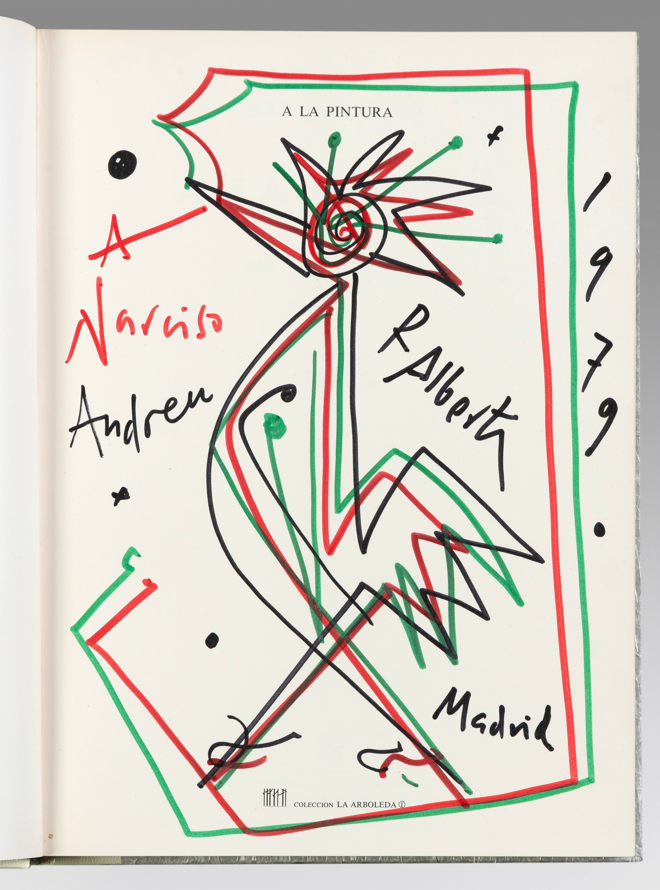 RAFAEL ALBERTI (El Puerto de Santa María 1902 - 1999) 
"Gallo".1979 
Dibujo con rotuladores de...