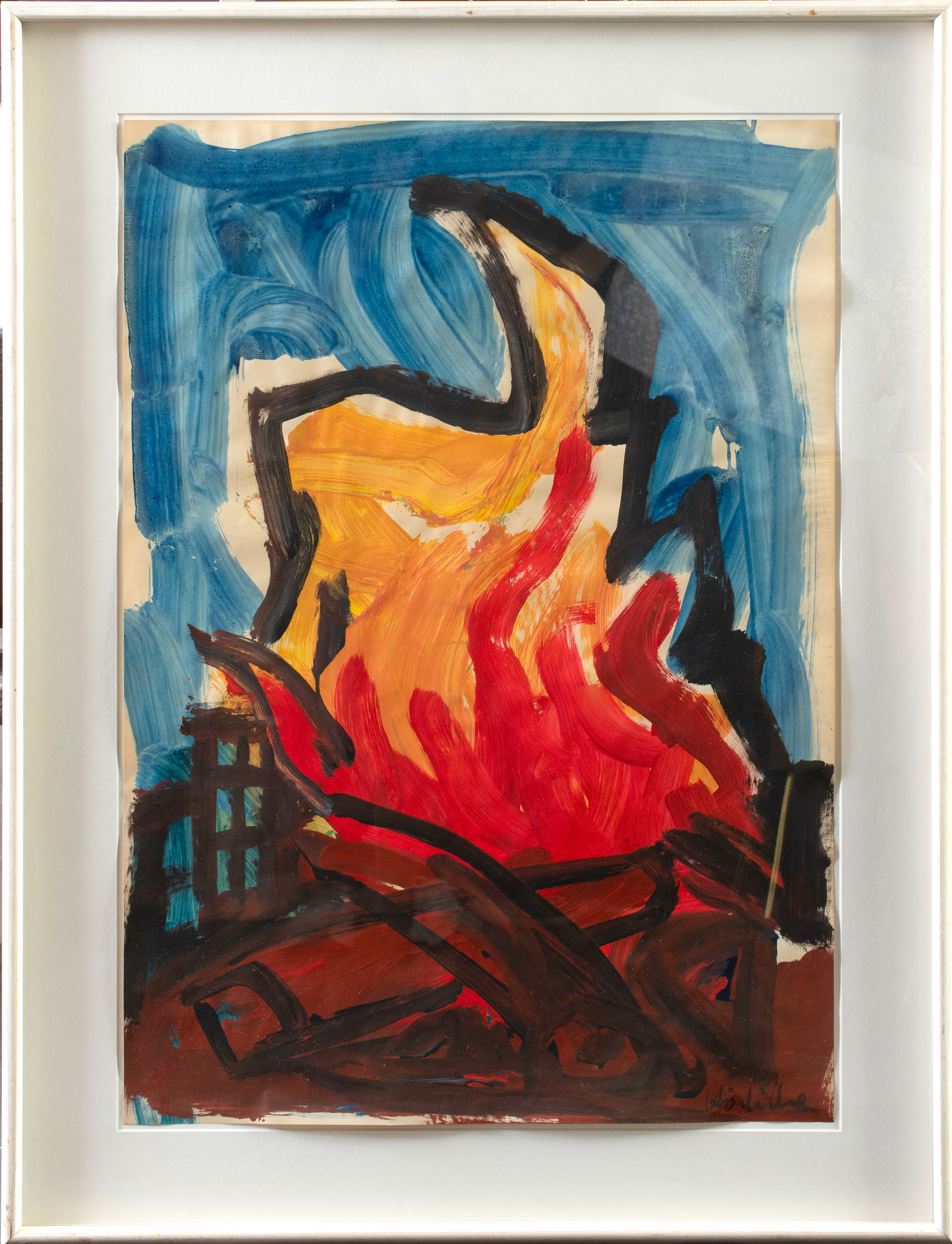 KARL HORST HODICKE (Núremberg 1938- Berlín 2024) 
"Sin título".1985
Gouache sobre...