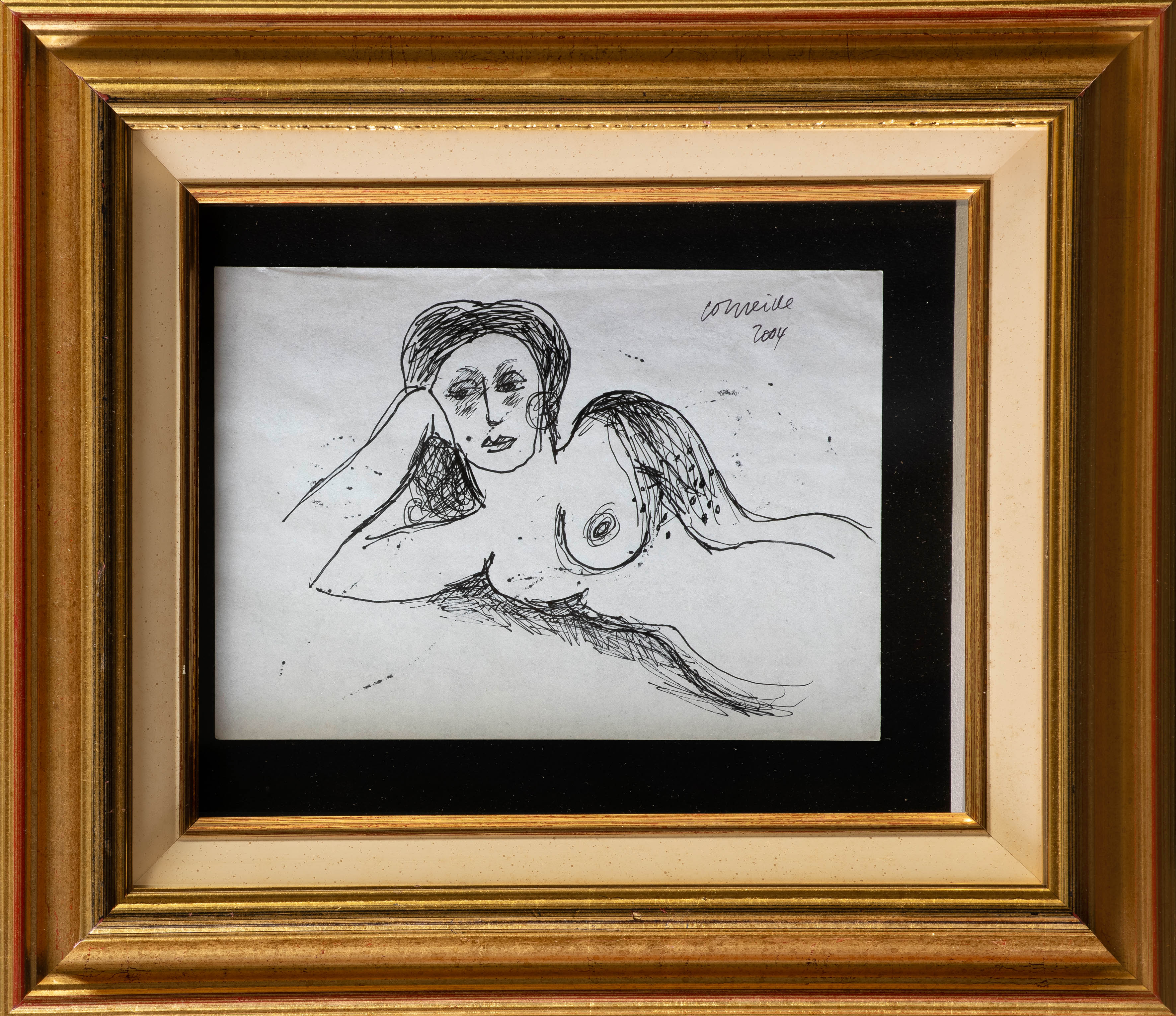 CORNEILLE  (Lieja, Bélgica 1922 - Auvers-sur-Oise, Francia 2010)
"Femme".2004
Tinta sobre...