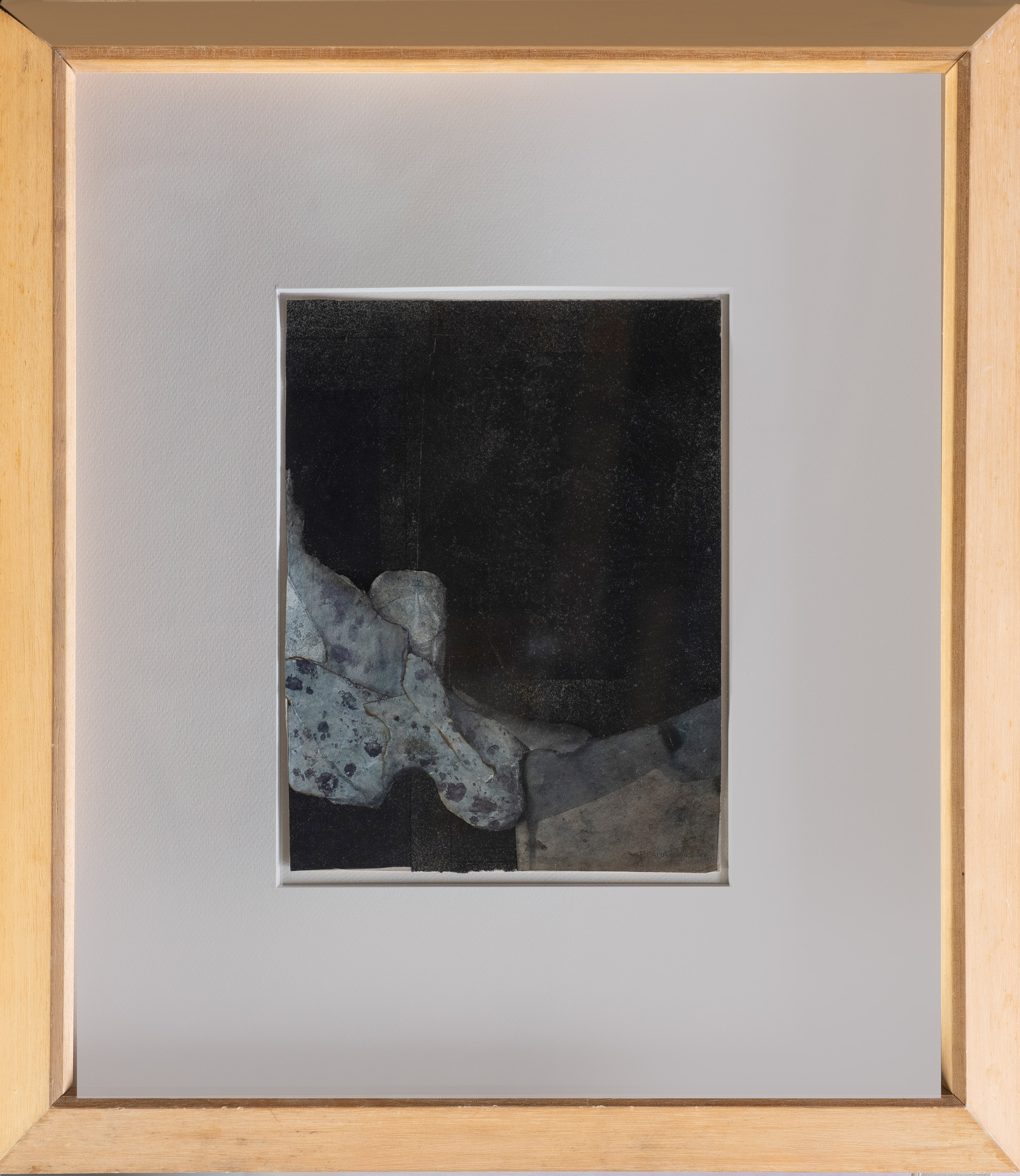 FRANCISCO FARRERAS (Barcelona 1927 - Madrid 2021) 
"Sin título". 1981 
Collage y pintura sobre...
