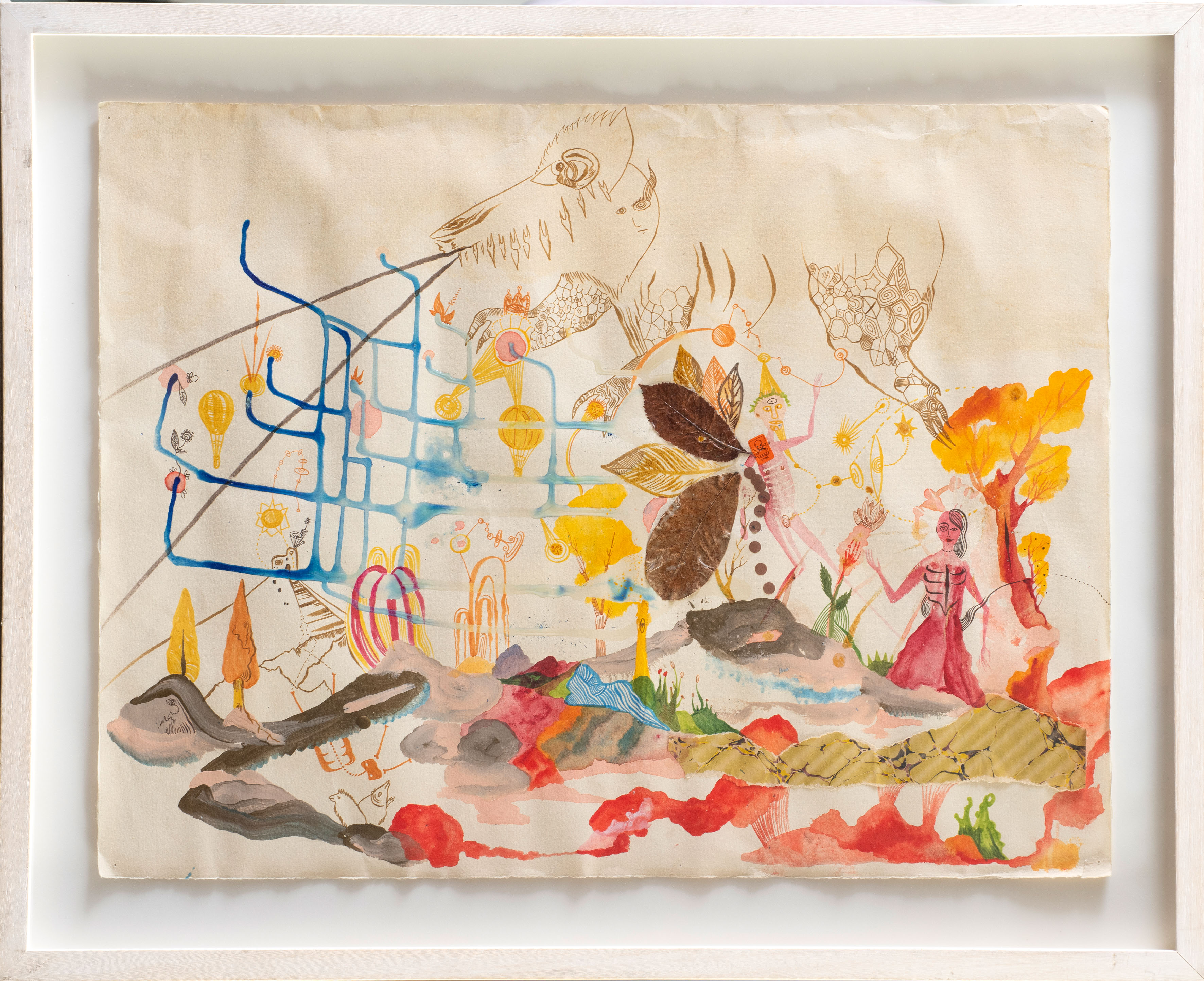 MARCELLA BARCELÓ (Mallorca  1992)
“Balade en Fôret”, 2011 
Acuarela, tinta y collage sobre...
